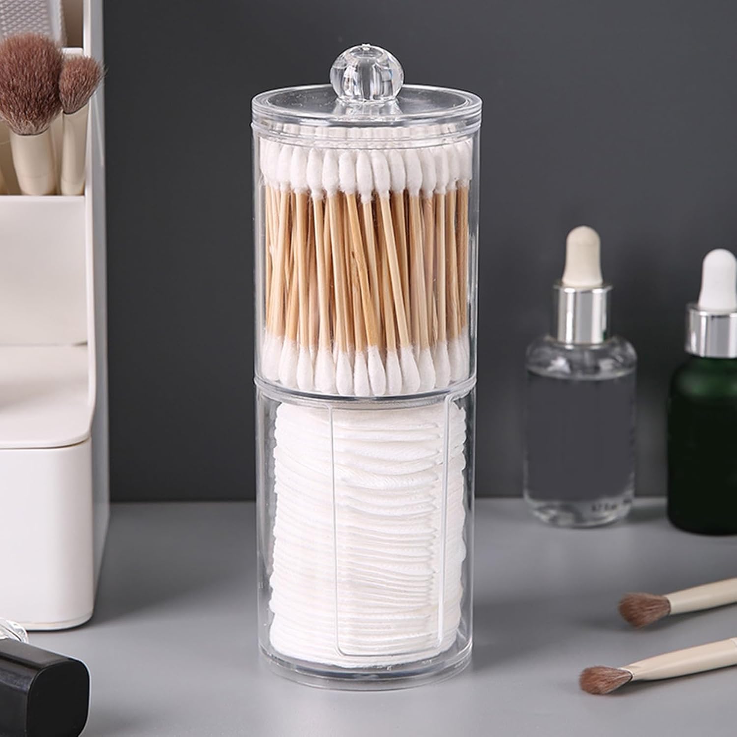 Belupai 2 Layer Cotton Swab Organizer