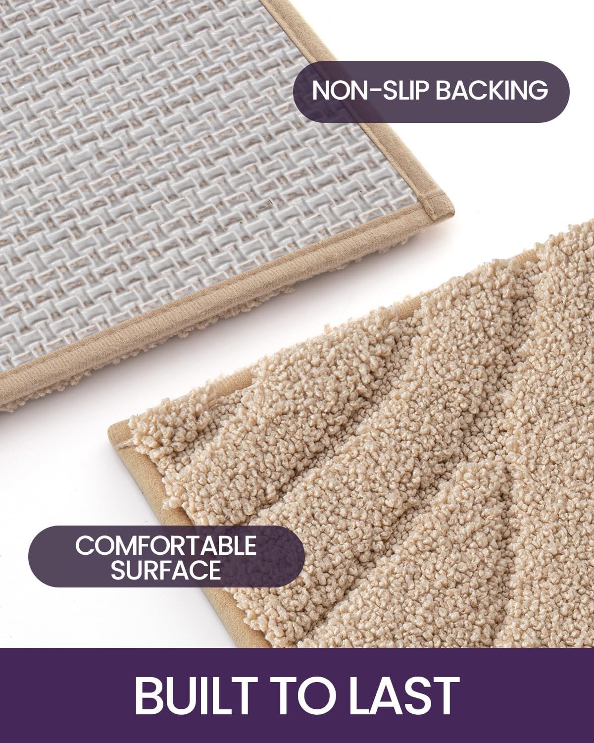 DEXI Bathroom Rug Mat 24x36 Beige