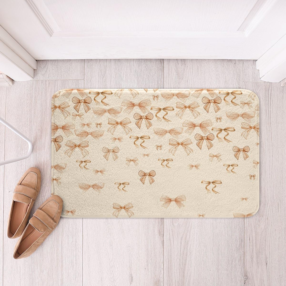 Jejeloiu Bowknot Bath Rug for Girls 16x24 Inch