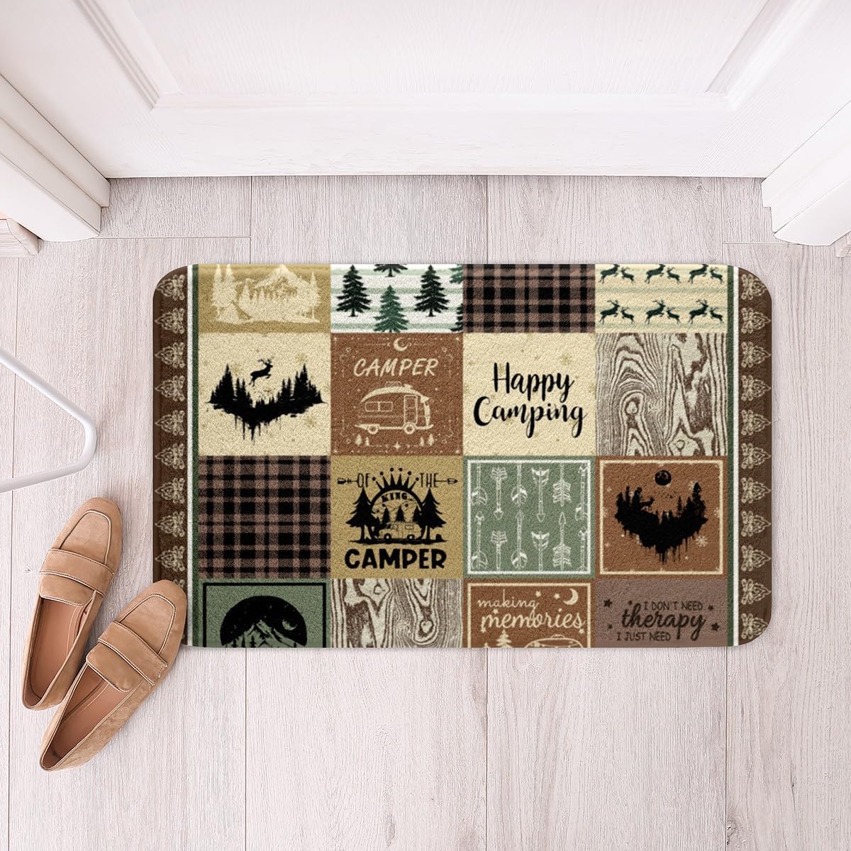 Erosebridal Rv Camper Theme Bathroom Rug Set 16x24