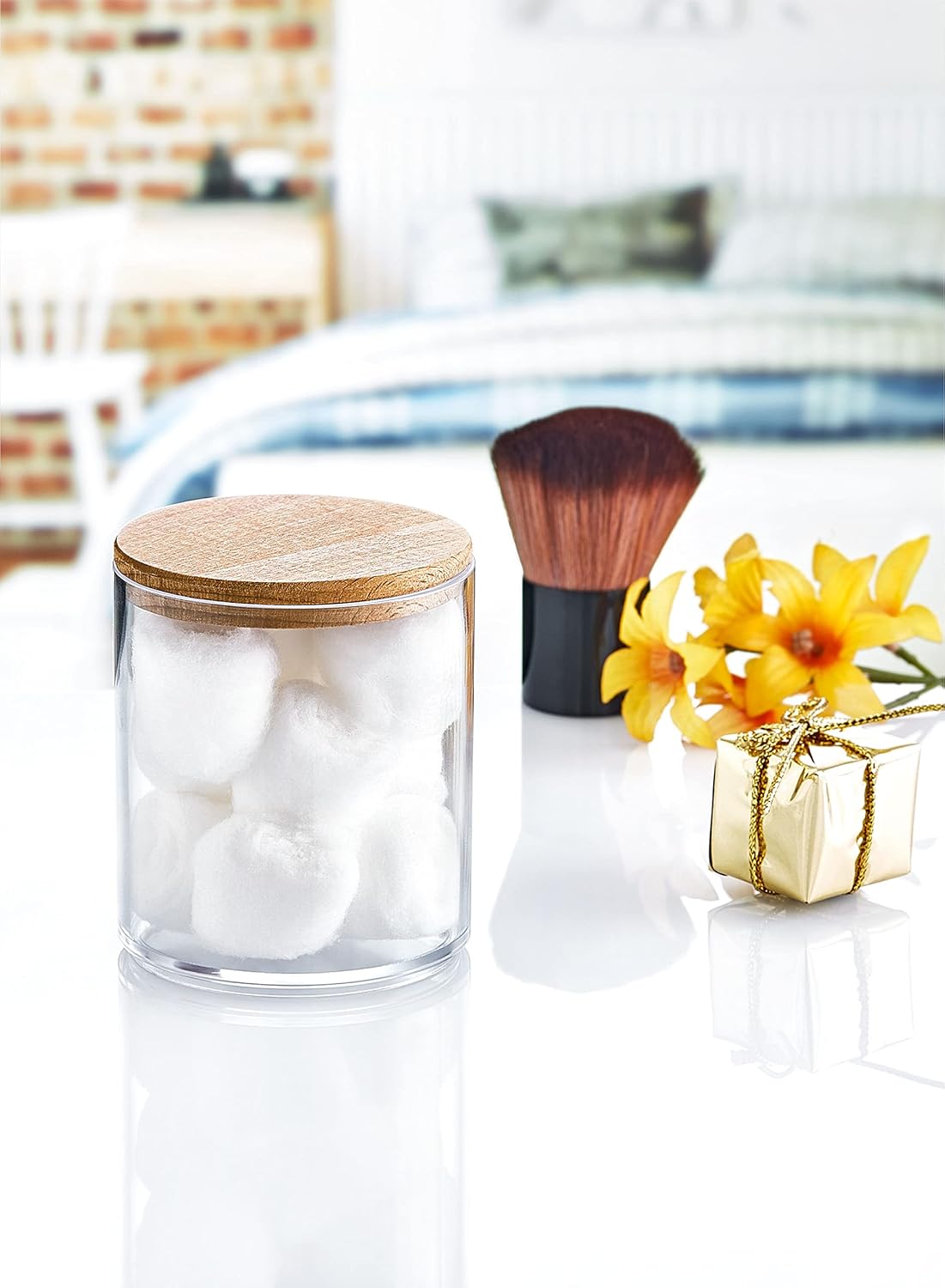 Boxup Bathroom Organizers - Cotton Swab Holder With Lids