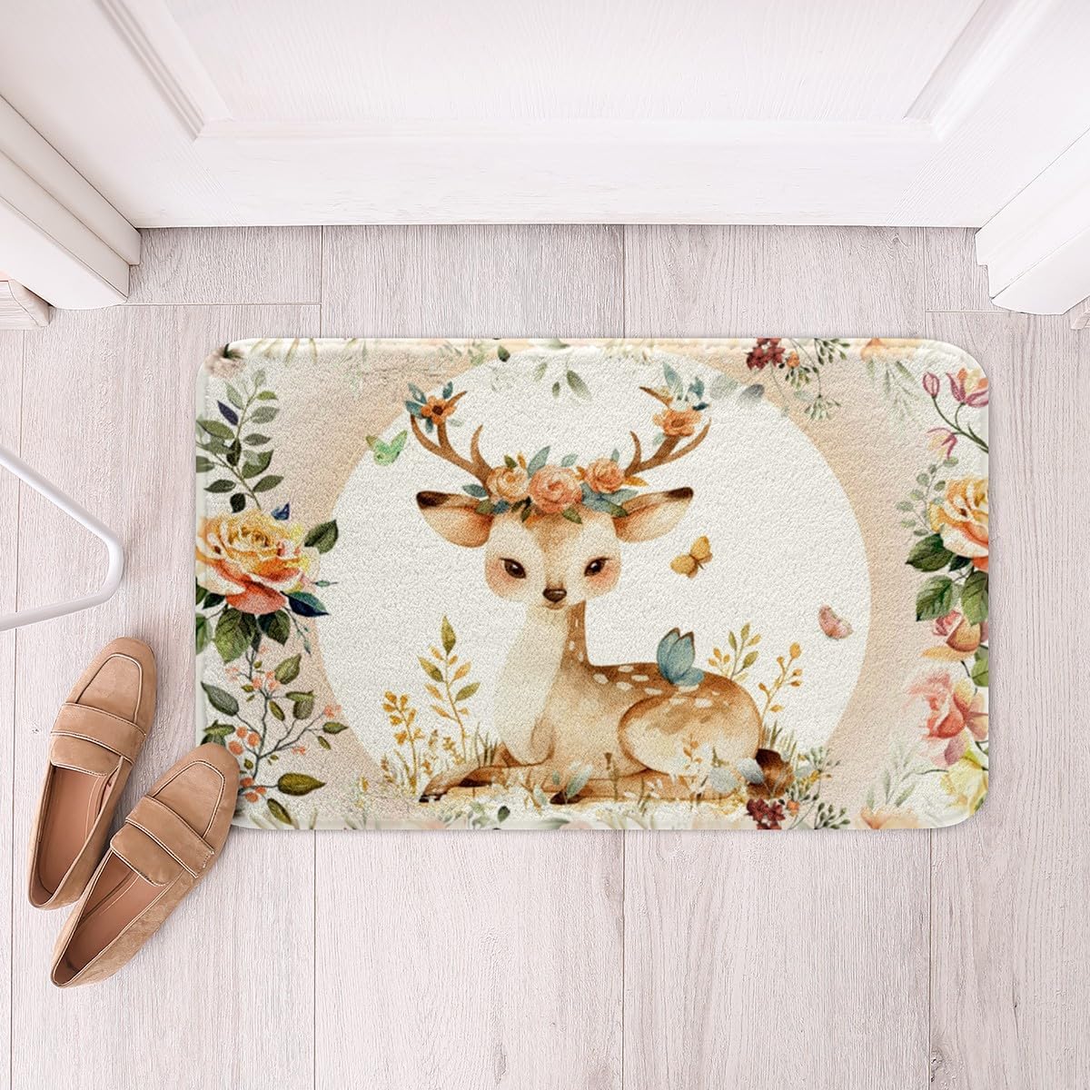 Feelyou Kids Deer Butterfly Bath Rug 16x24 1