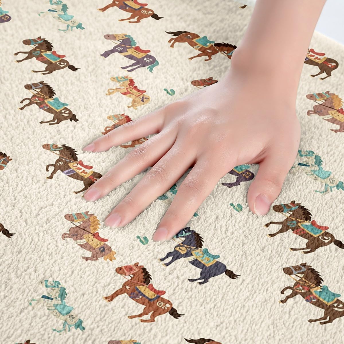 Feelyou Horse Bath Mat 16x24 Farm Style Rugs for Kids