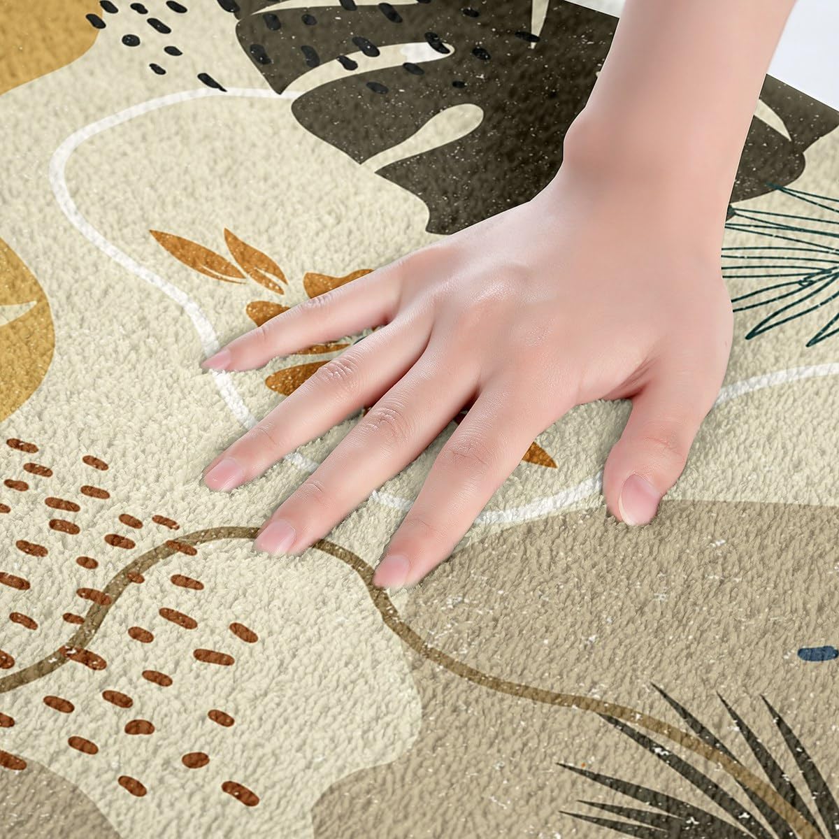 Feelyou Boho Bathroom Rug for Kids 16x24 Modern Art Mat