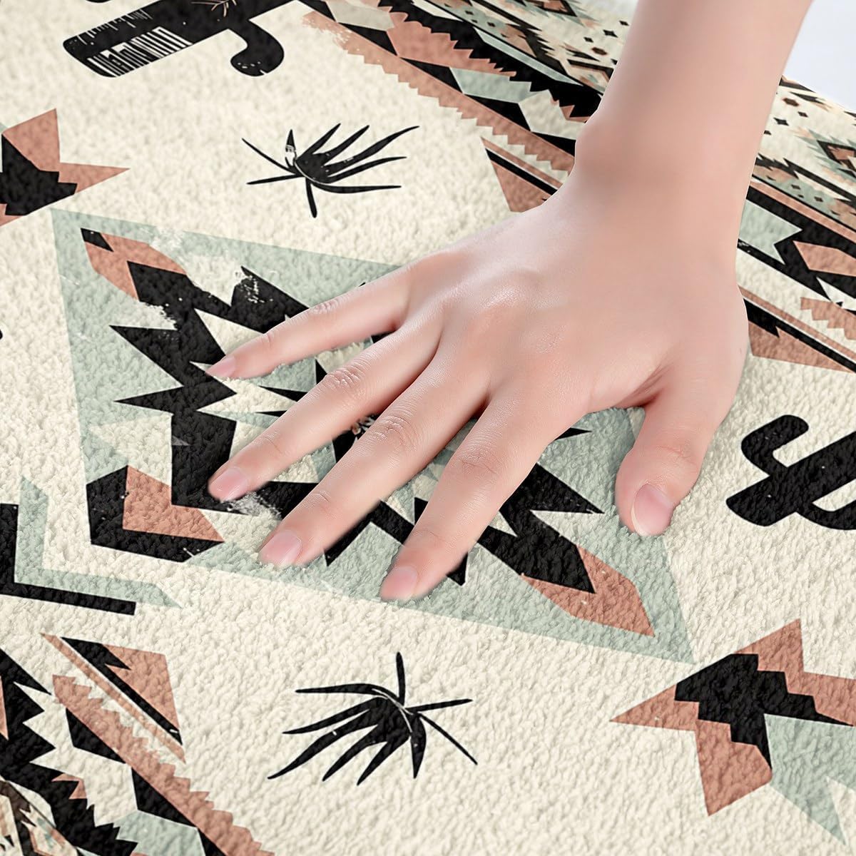 Erosebridal Cactus Pattern Bath Mat 16x24 Non-Slip
