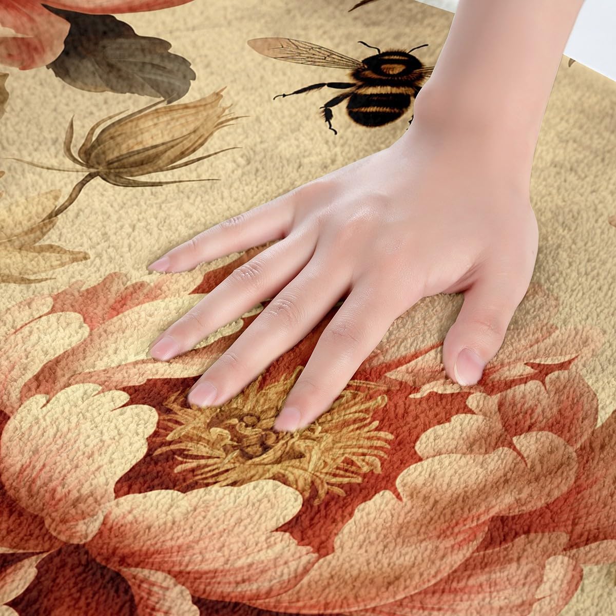 Erosebridal Girls Pink Floral Bath Mat 16x24 1