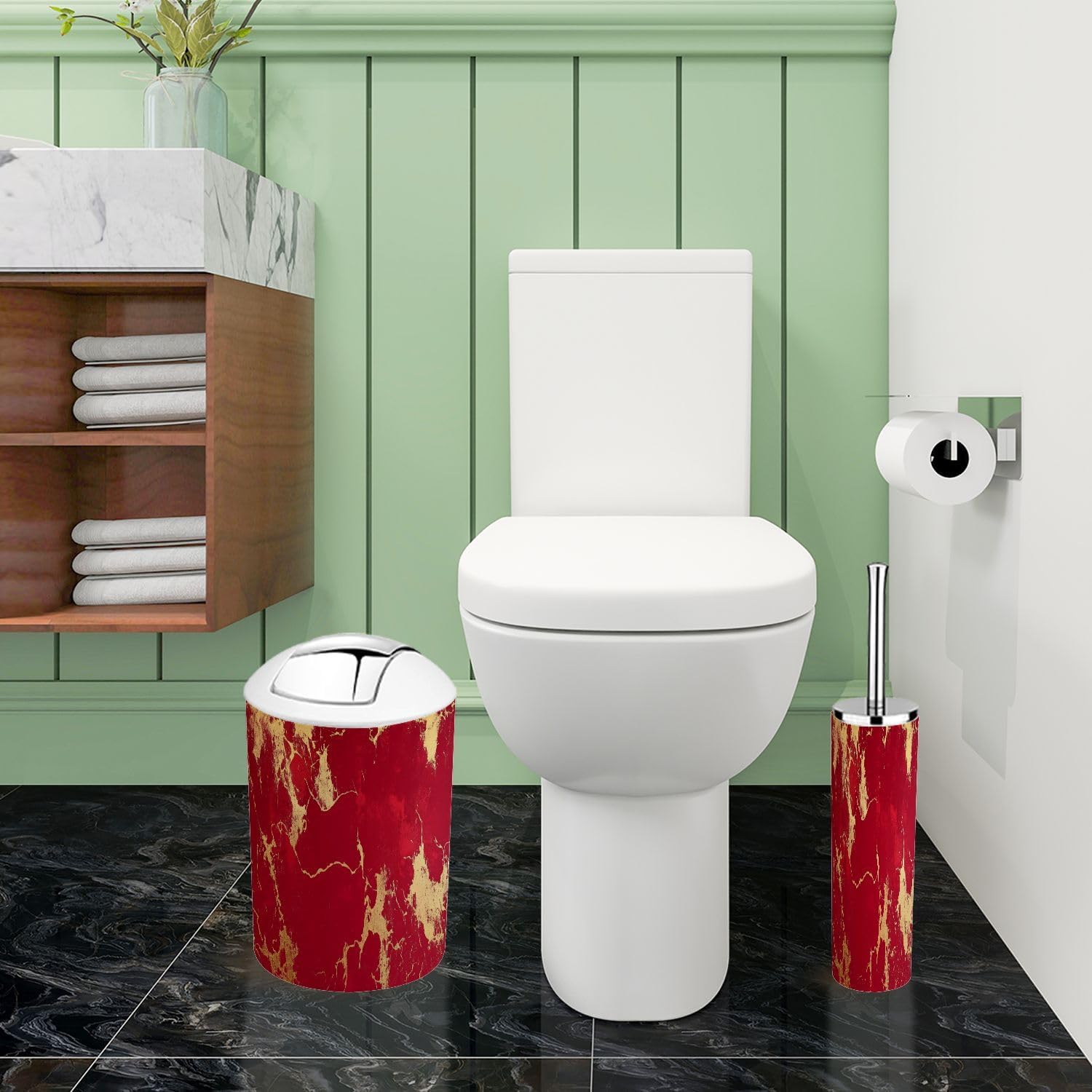 Boho Modern 6 Piece Bathroom Accessory Set