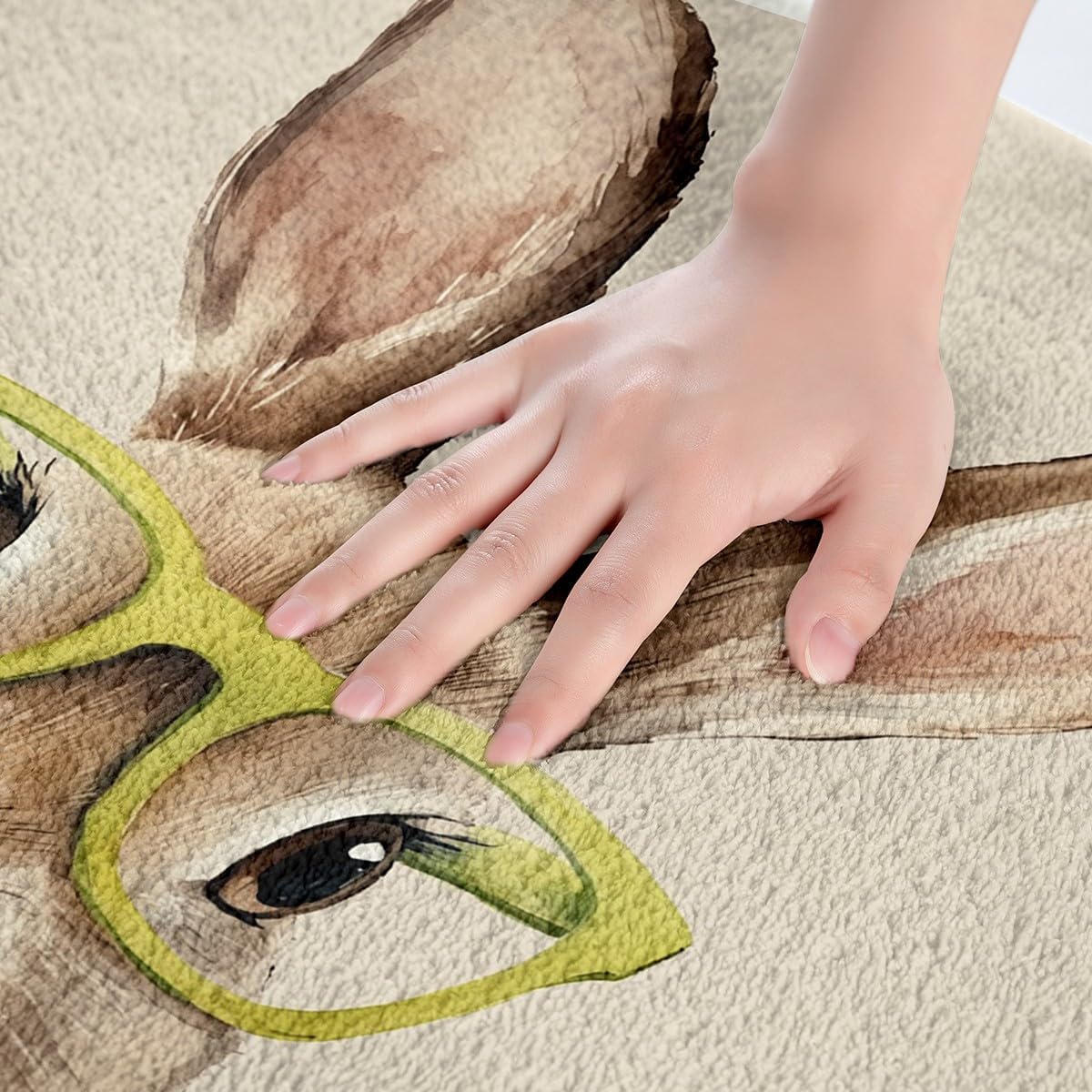 Jejeloiu Cute Bunny Bath Mats 16x24 inch