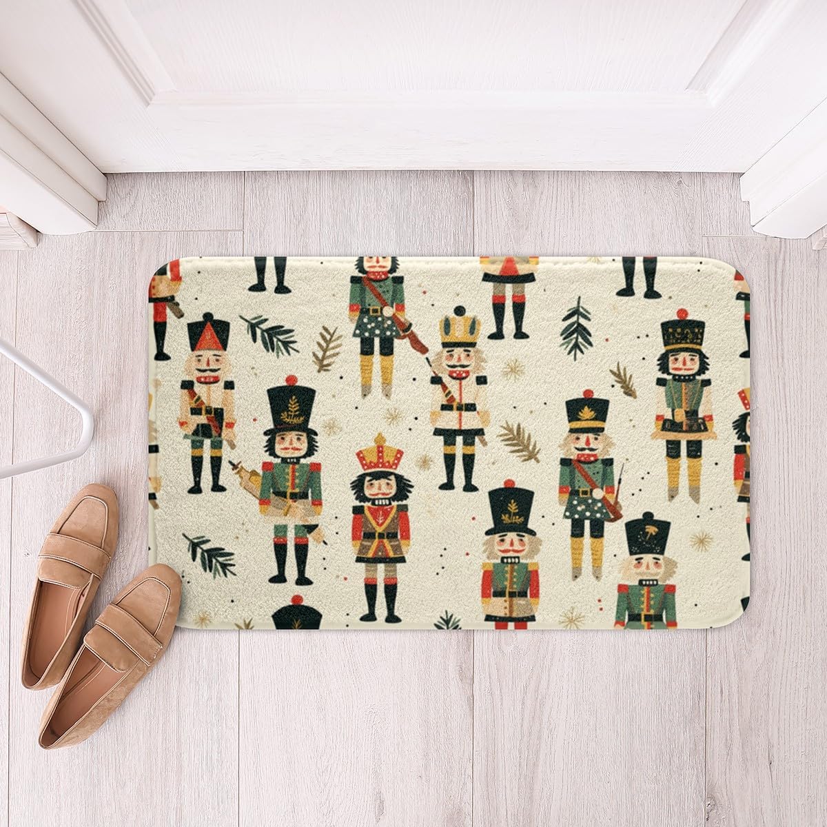 Feelyou Christmas Bath Rug with Nutcracker Design 1