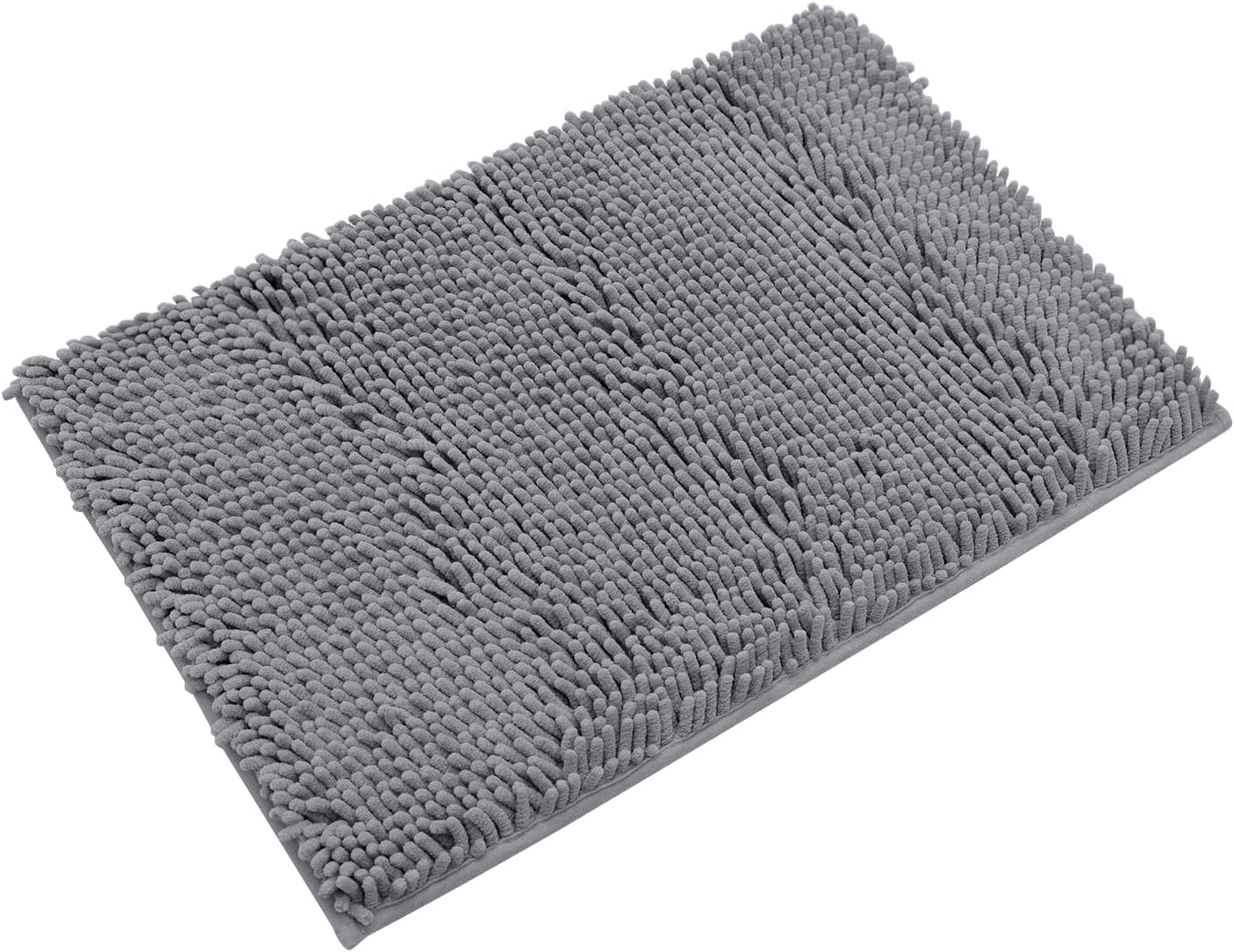 KAMA BRIDAL Non-Slip Bath Rug Dark Grey 12 x 19 Inches