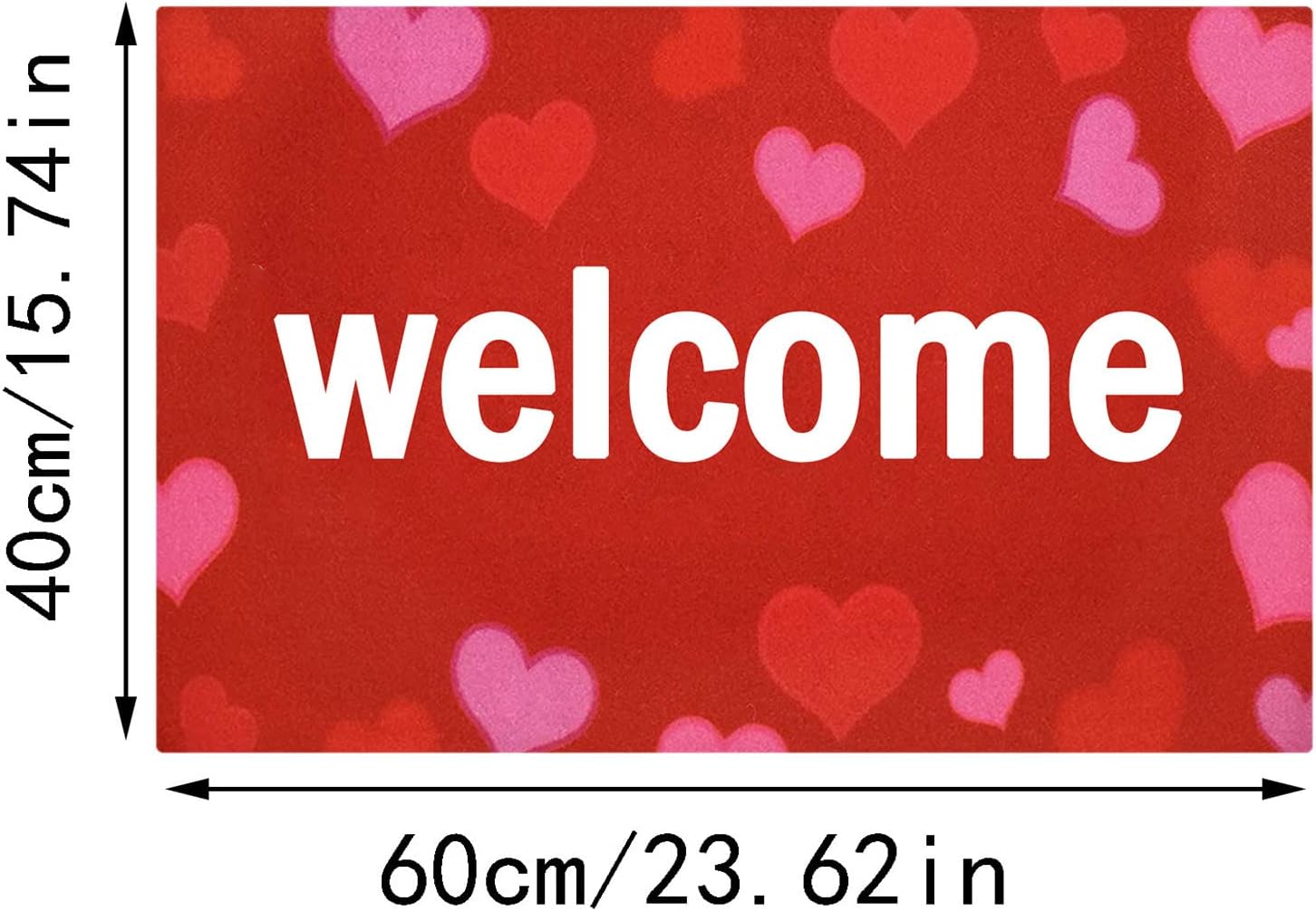 Valentines Day Retro Non Slip Bath Mat with Colored Gnomes