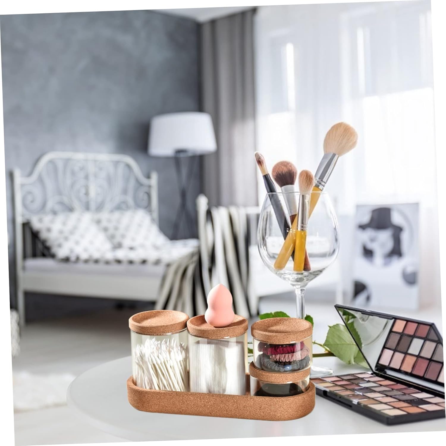 Delicate Bamboo Storage Canister with Clear Lid