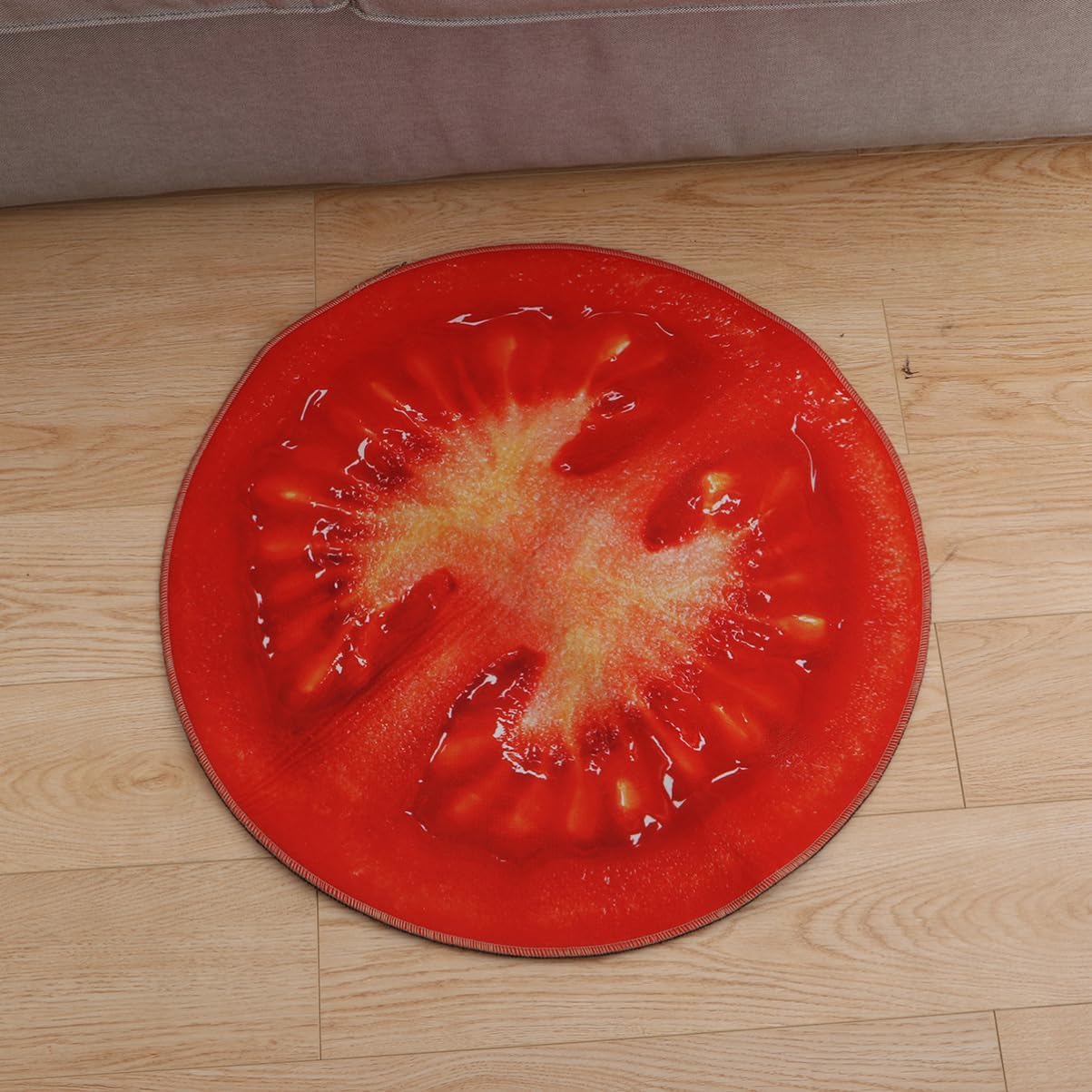 ULTECHNOVO Round Non Slip Fruit Pattern Bath Rug