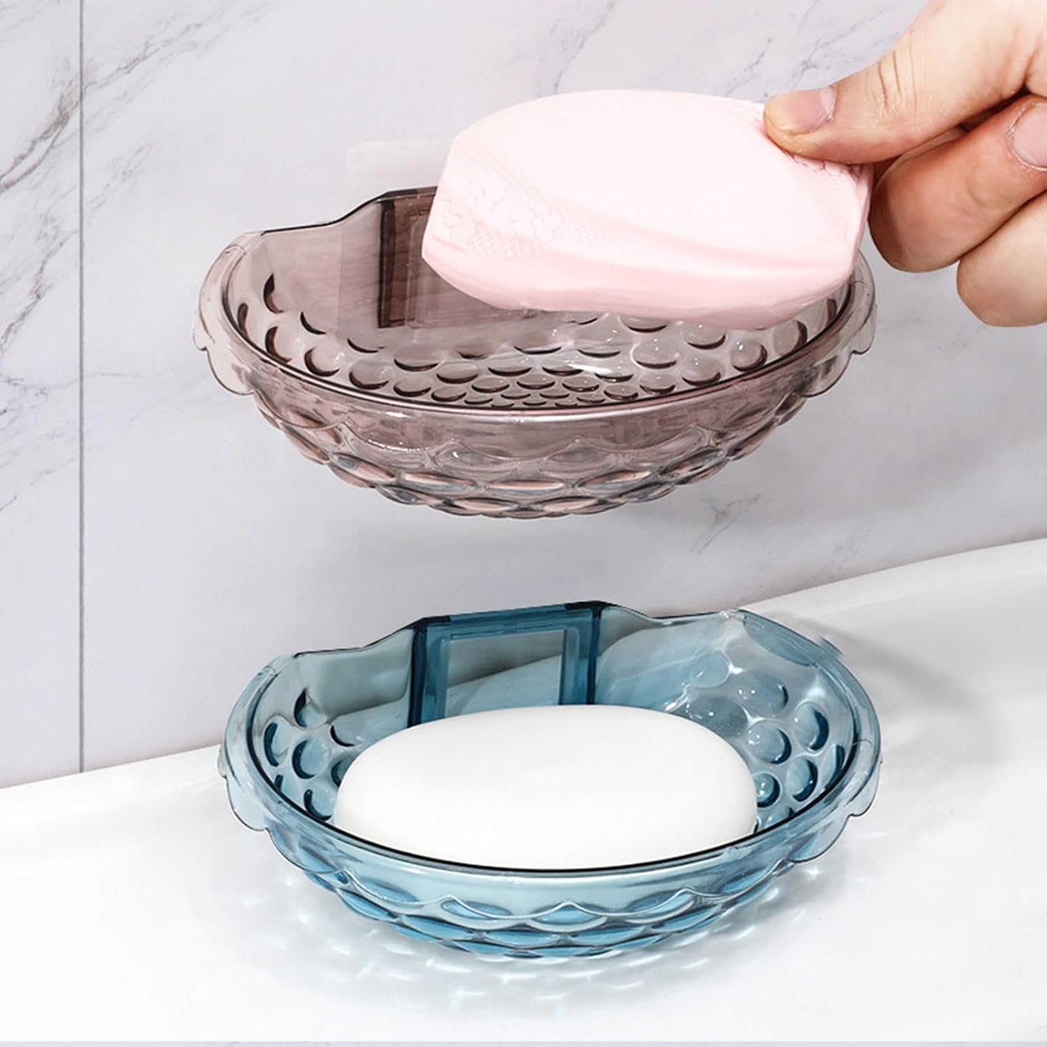 ZEPFJHE Wall Mounted Soap Dish Drain Holder