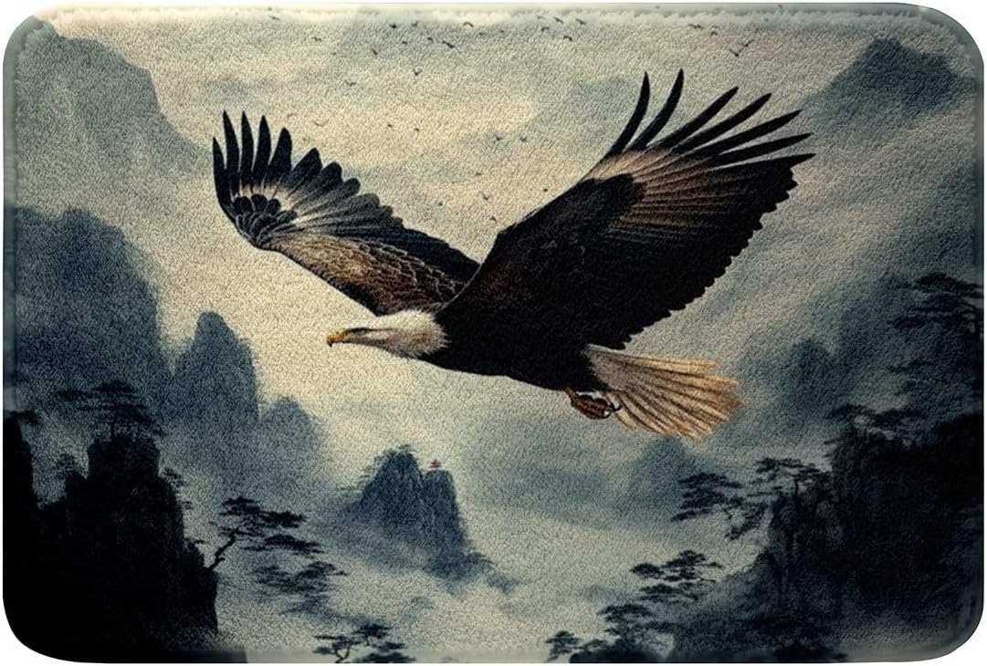 Eagle Bathroom Rugs 16X24 Non Slip Beige