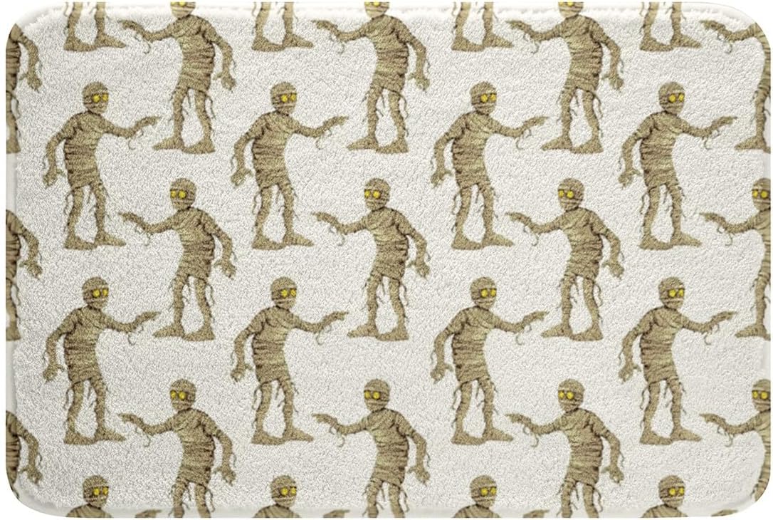 Feelyou Halloween Bath Rug 16x24 Inch Gothic Bones Style