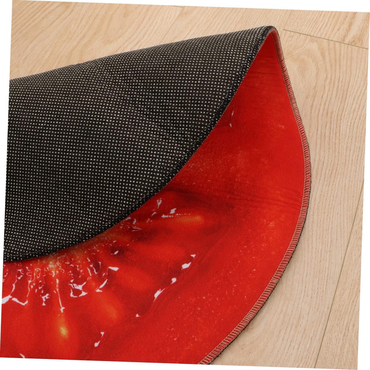 Round Non-Slip Foot Mat with Fruit Design