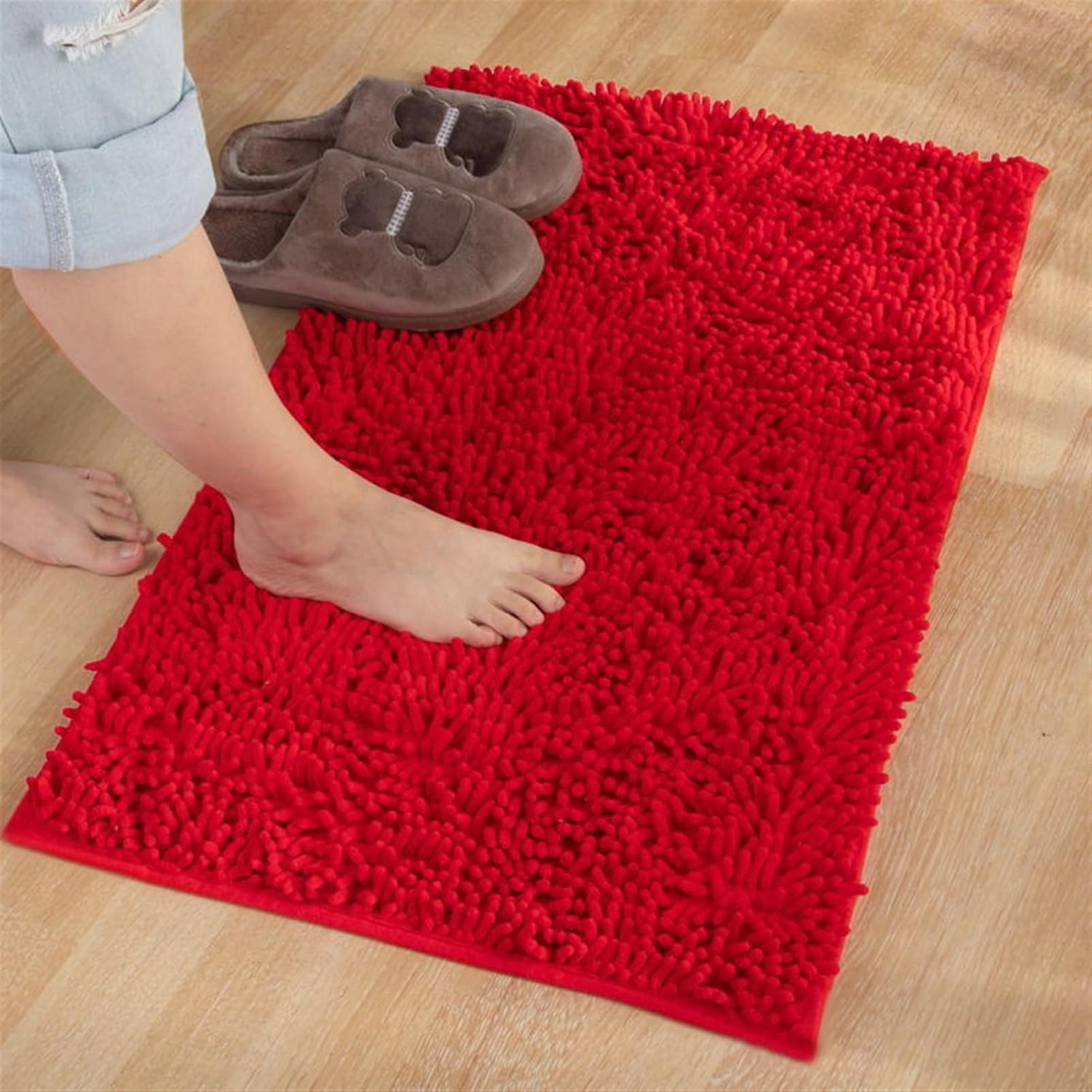 Reyox Thick Chenille Bath Mat Non Slip Fast Dry