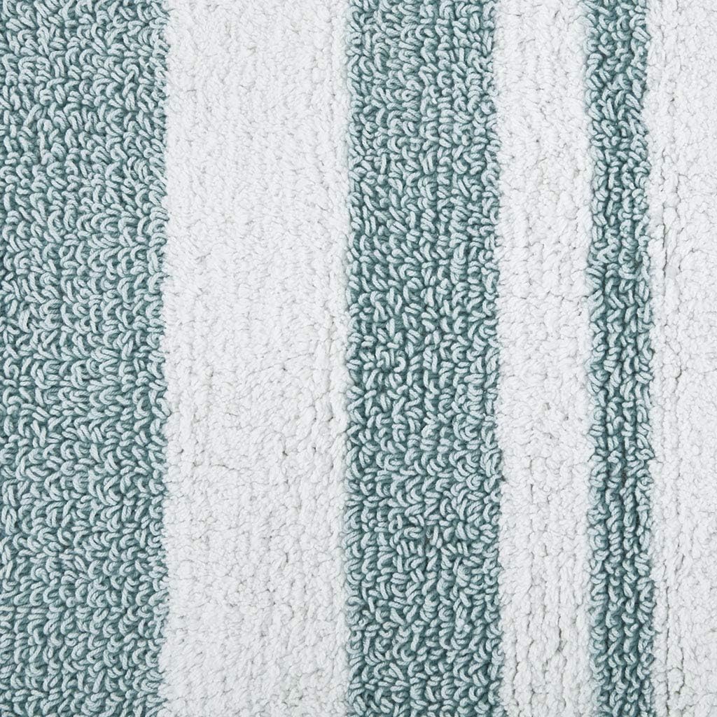 Madison Park Reversible Spa Cotton Bath Rug 24x72 Aqua