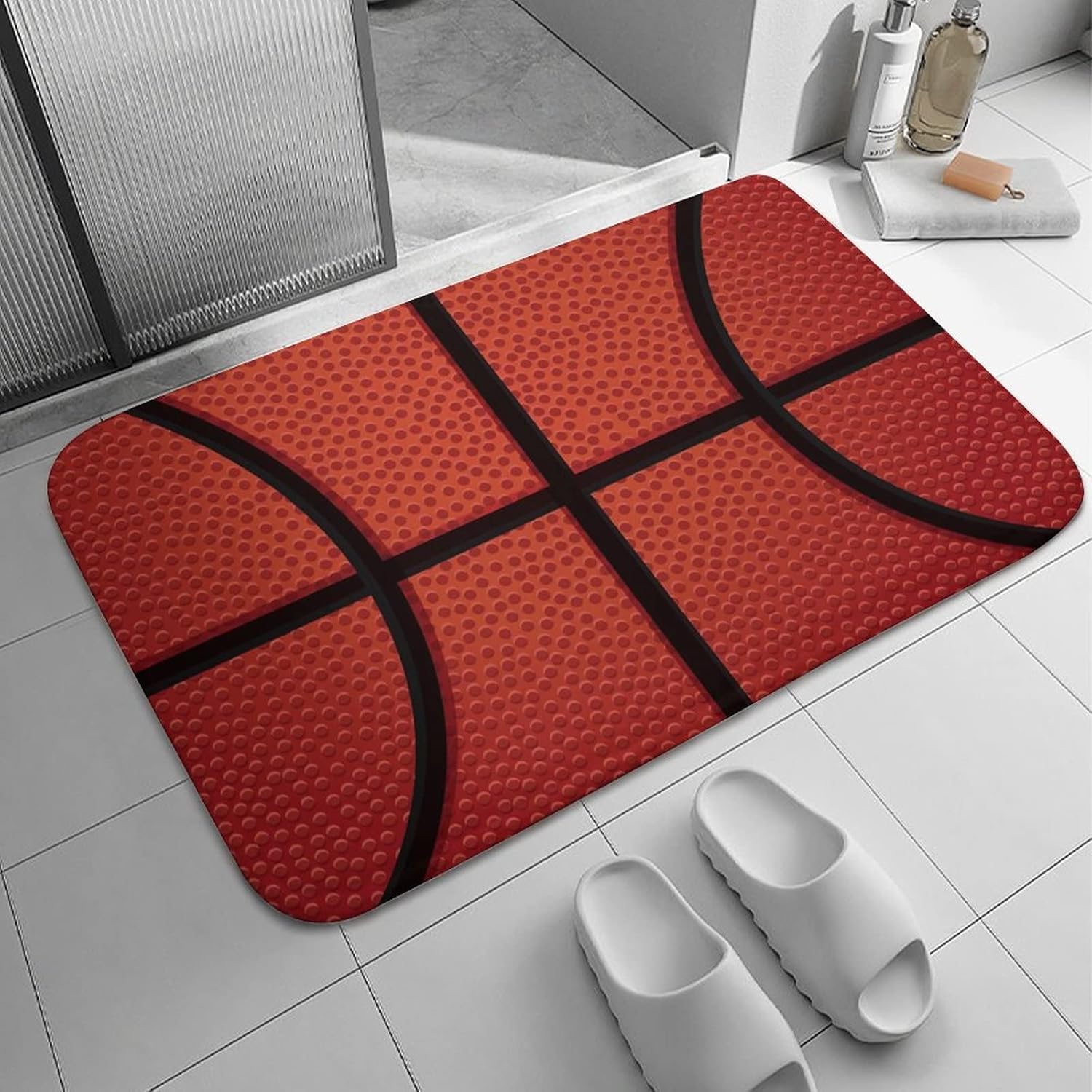 LIJUNMAIYIFU Bath Rug Non Slip Orange 16x24