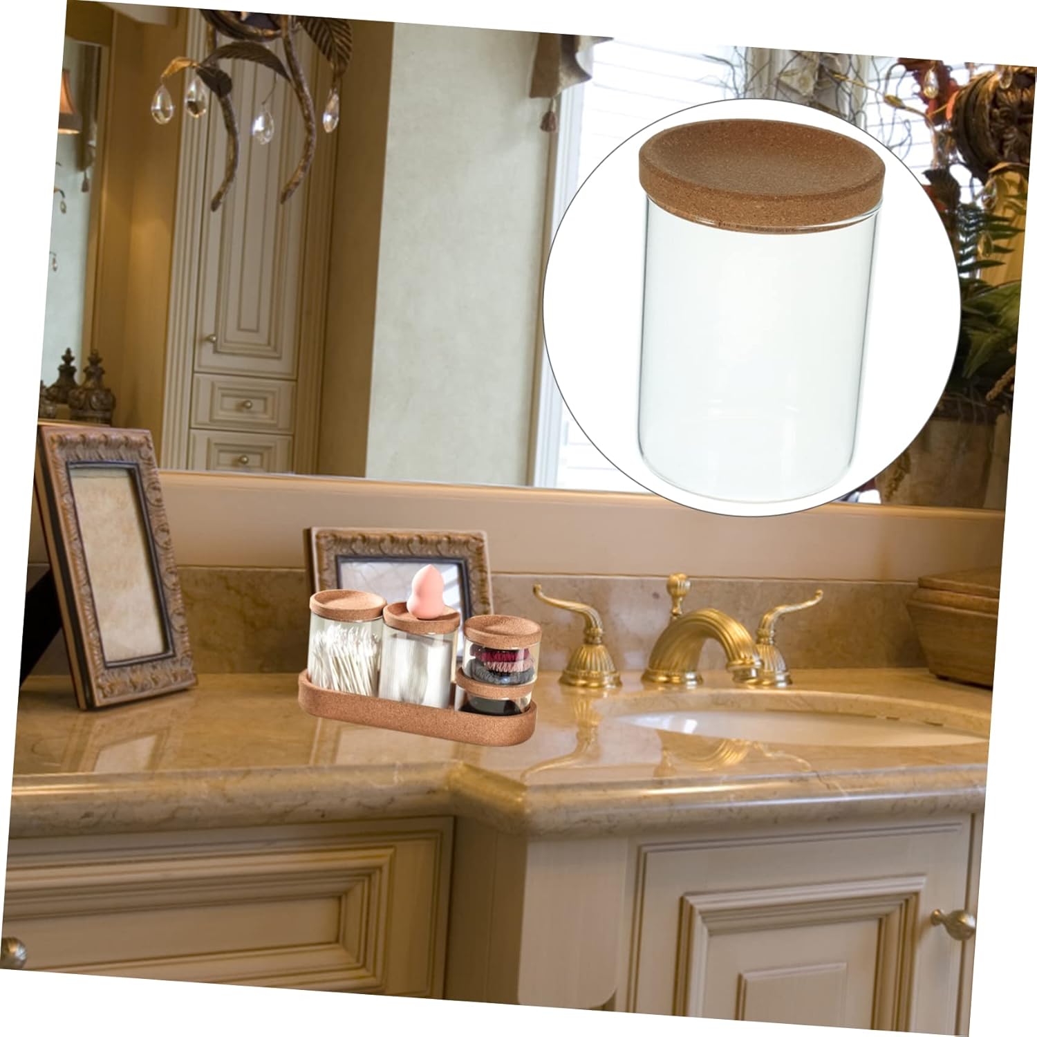 GRIRIW Aesthetic Bathroom Storage Canister