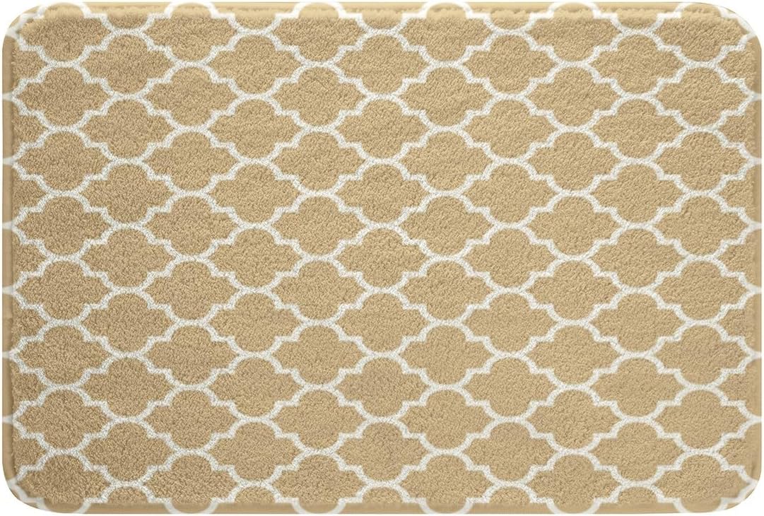 Jejeloiu Modern Geometric Soft Fleece Bath Rug