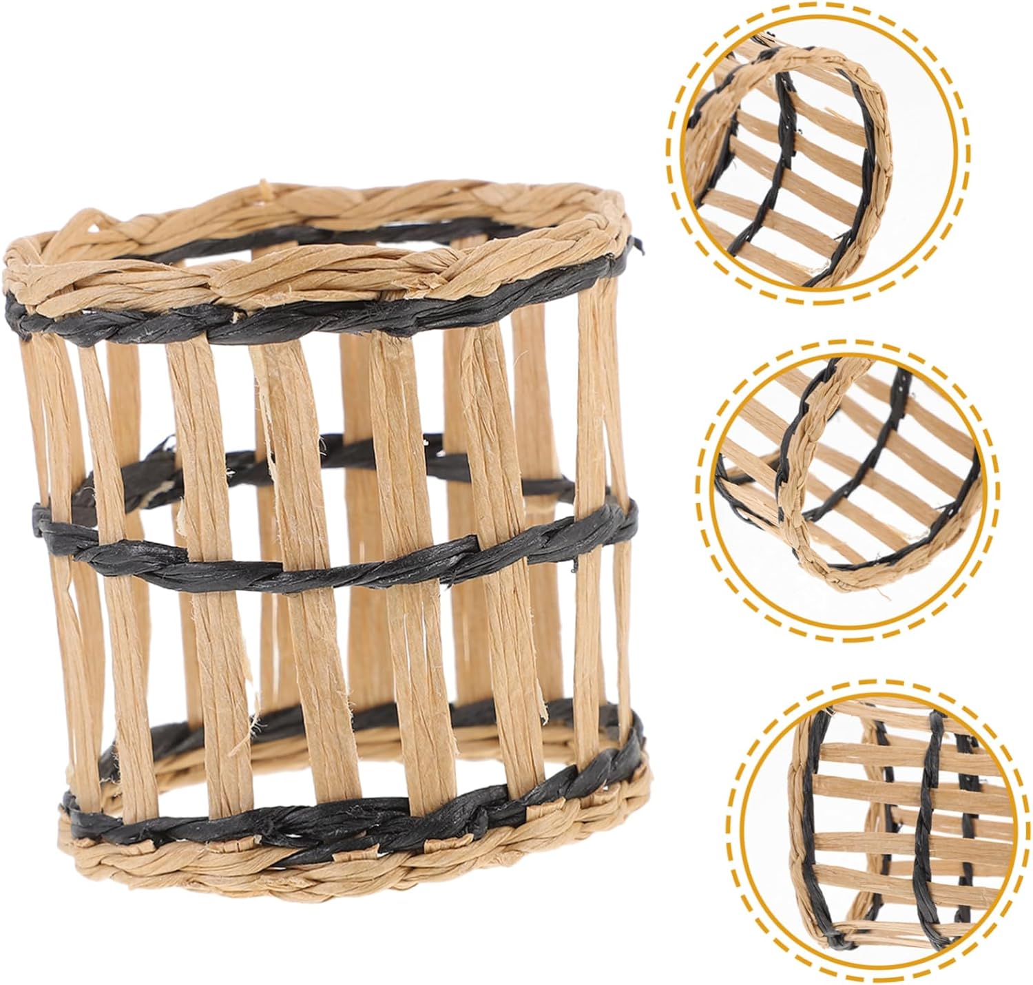 BRIGHTFUFU Handmade Woven Glass Cup Cover 1pc
