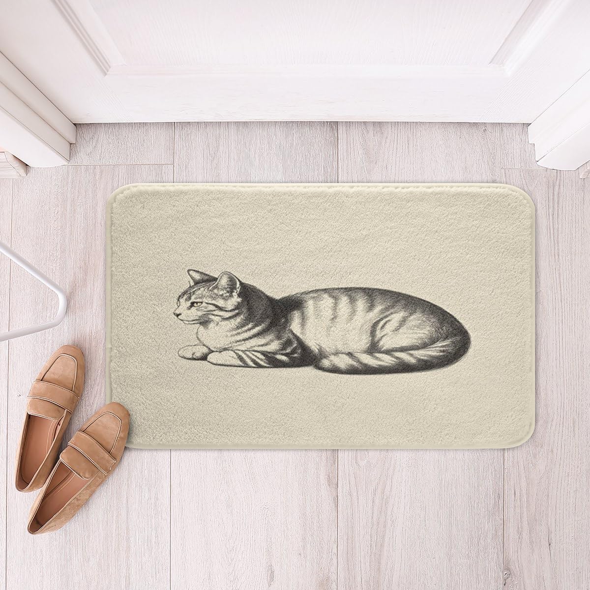 Erosebridal Kawaii Cat Bath Rug 16x24 Non-Slip