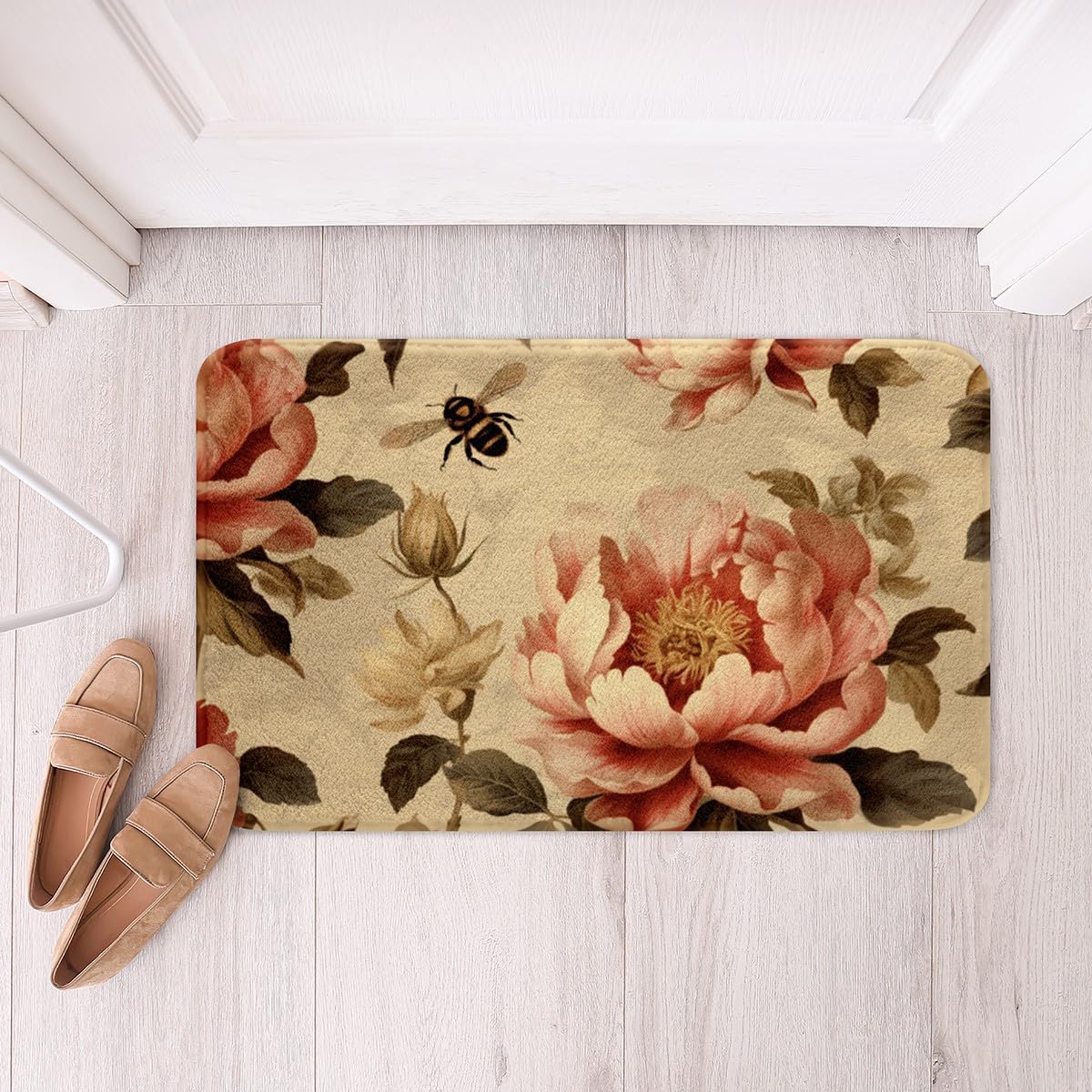 Erosebridal Girls Pink Floral Bath Mat 16x24 1