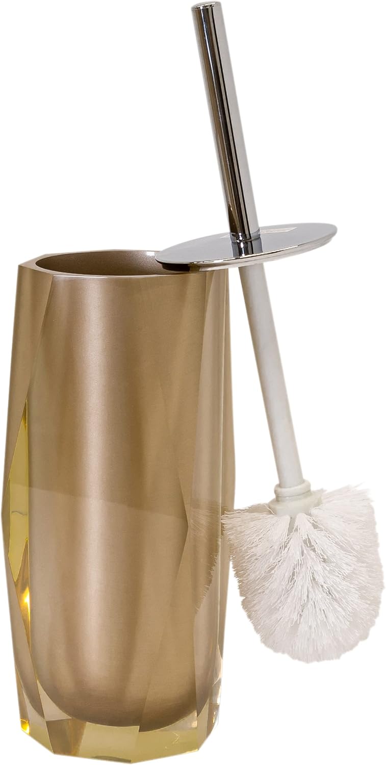 Sparkles Home Faceted Toilet Brush with Stainless Steel Handle