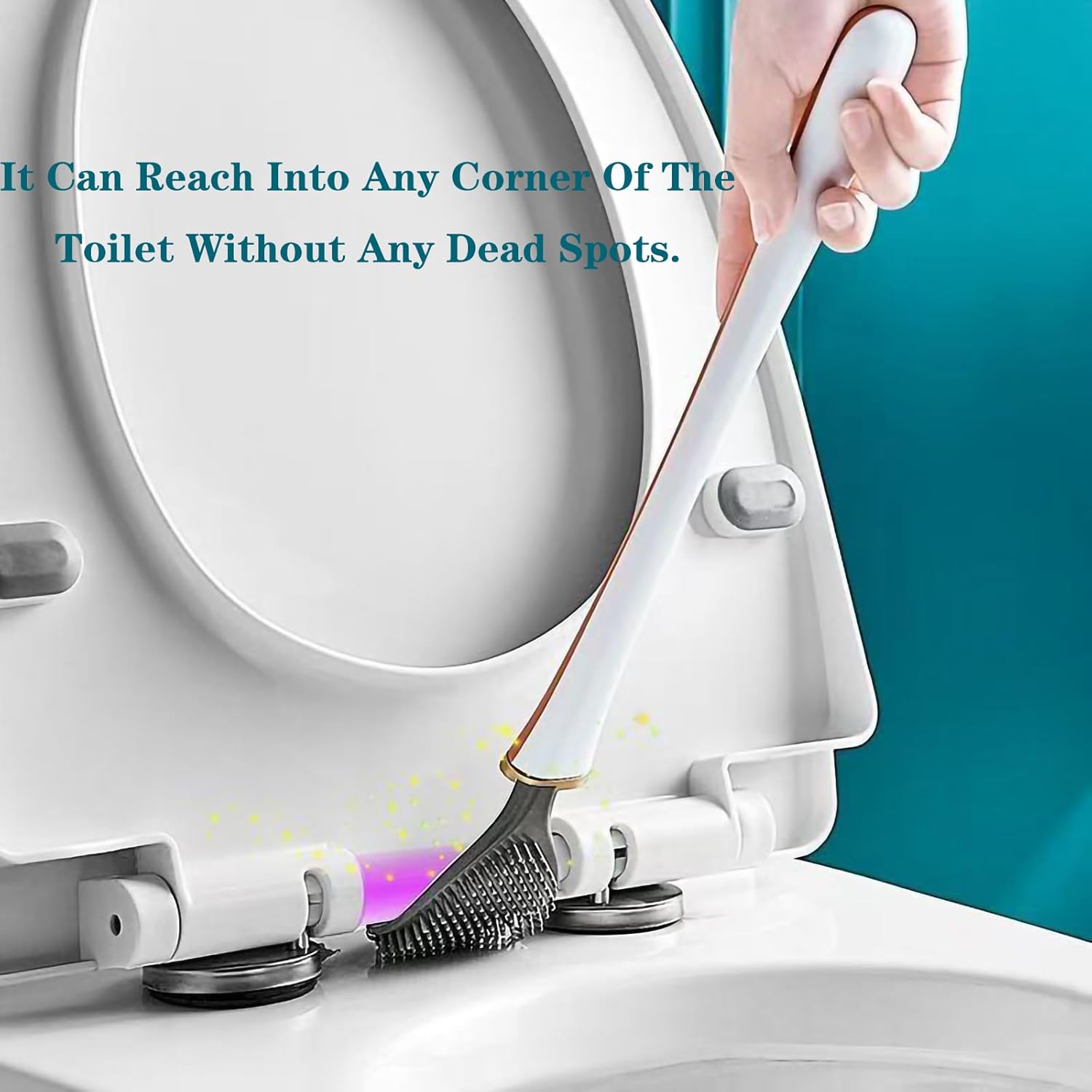 Modern Silicone Toilet Brush with Wall Mount Holder 1