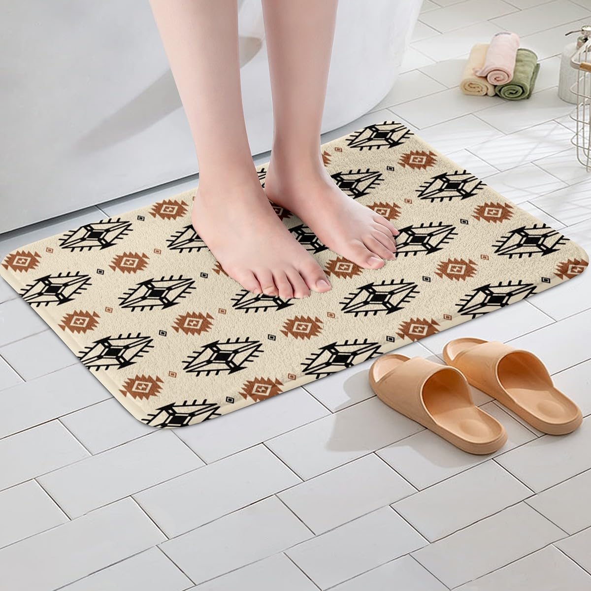 Feelyou Exotic Mexican Bohemian Bath Rug 16x24 Inch