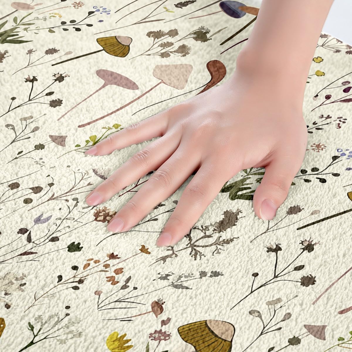 Mushroom Bath Mat with Non-Slip Base and Water Absorbent Design