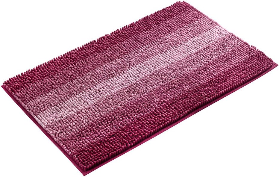 COSY HOMEER Fuchsia Bath Rug 28x18 Inch Non-Slip Super Soft