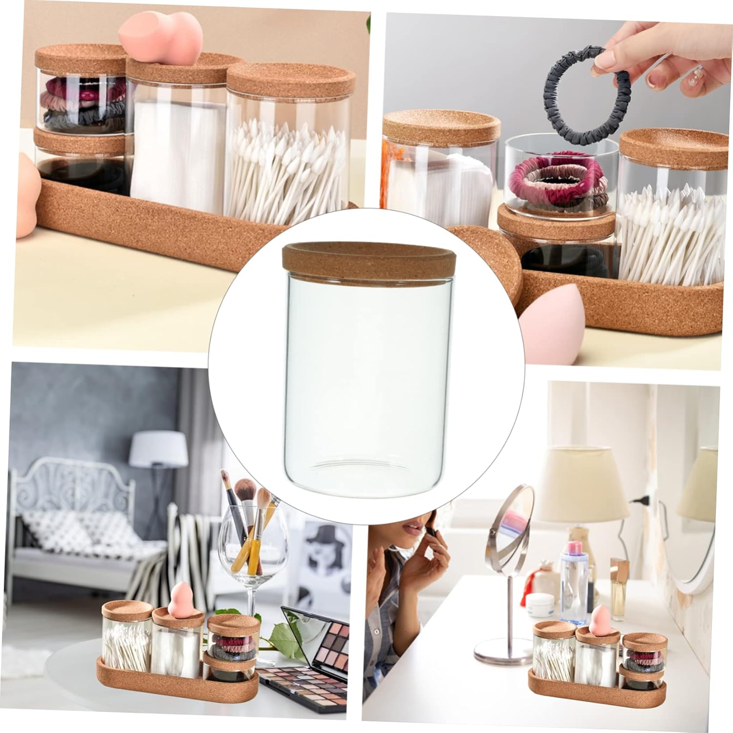 GRIRIW Aesthetic Bathroom Storage Canister