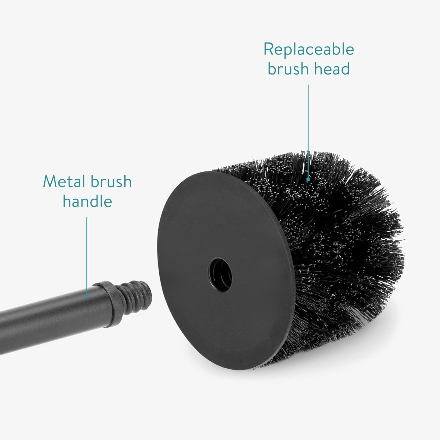 Navaris Toilet Brush Ceramic Holder Set - Beige 1