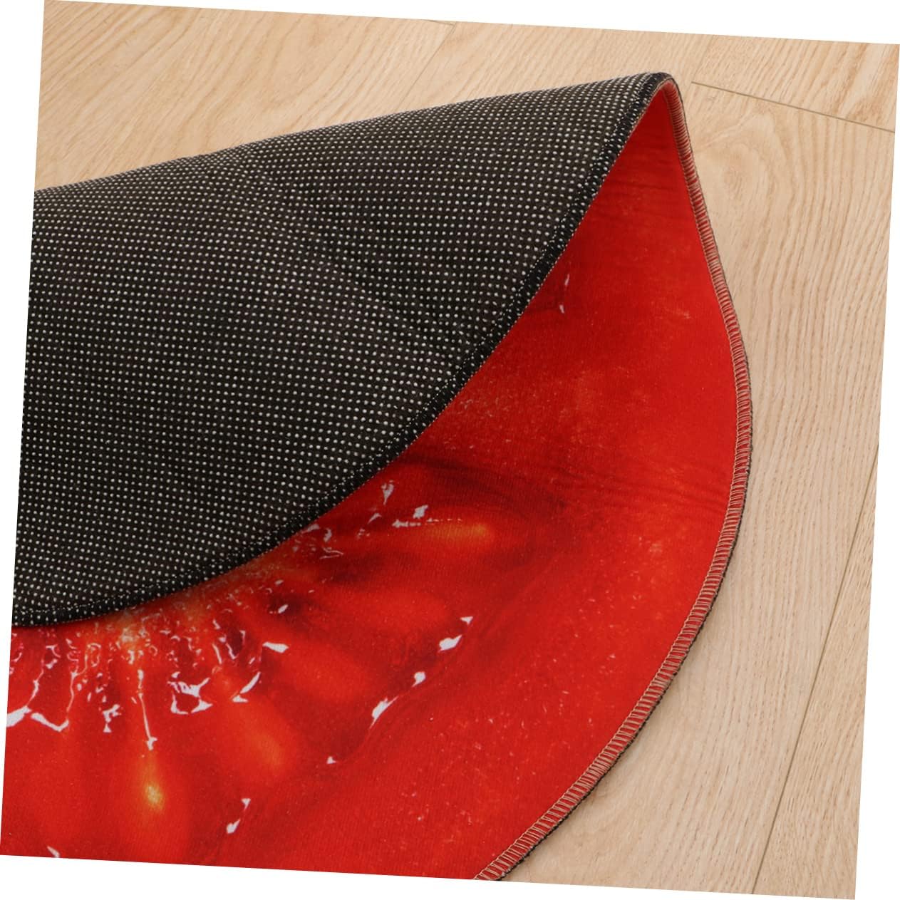 SOLUSTRE Round Non Slip Fruit Print Bath Mat