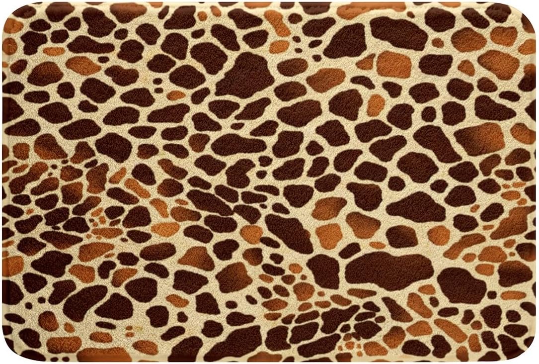 Feelyou 16x24 Inch Giraffe Print Bath Rug