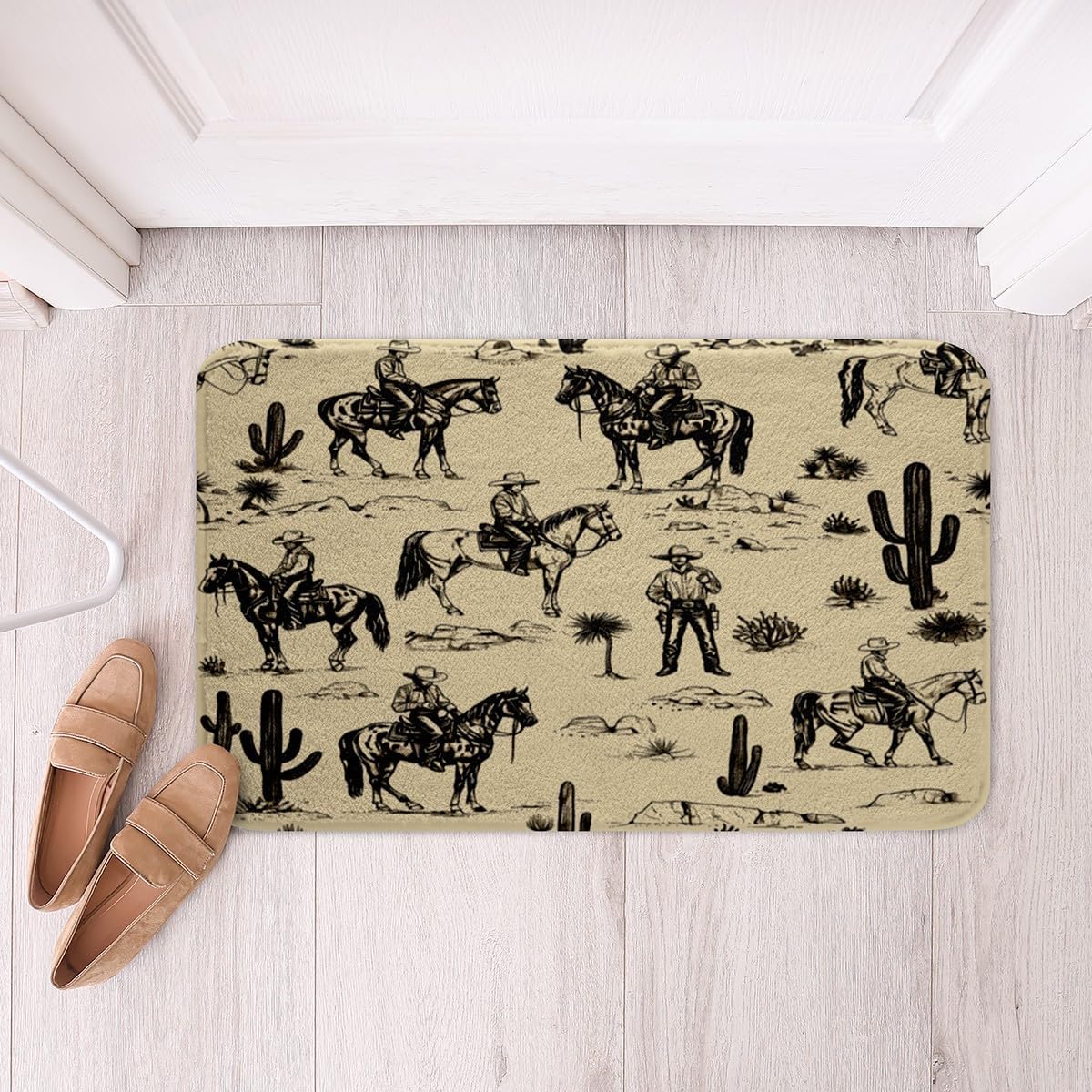 Feelyou Brown Western Bath Mat 16x24 Inch 1