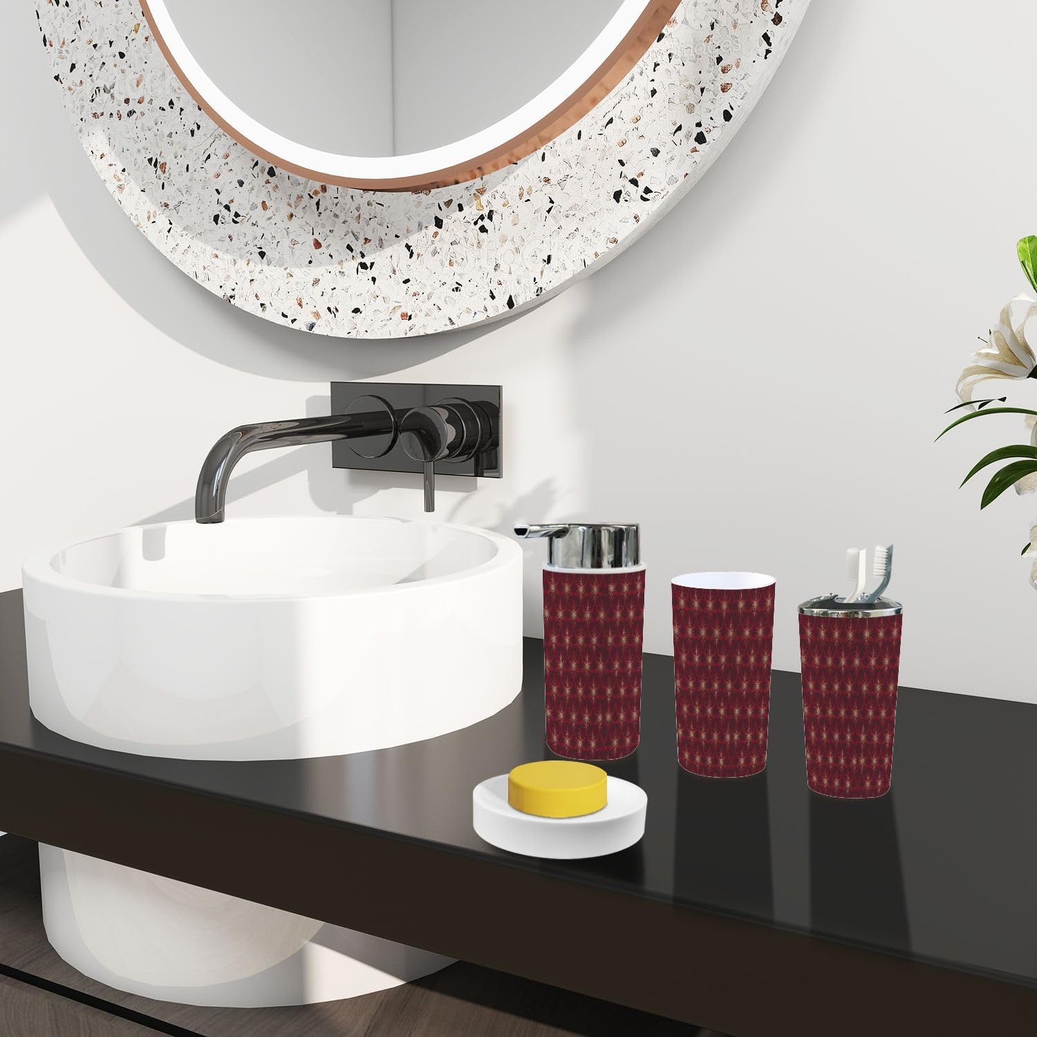 Boho Star Shape Bathroom Accessory Set 6 Piece