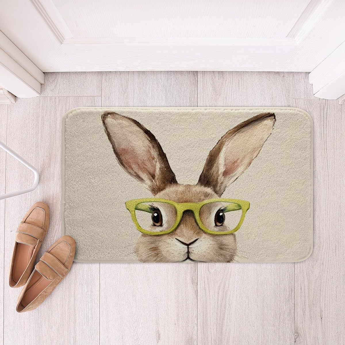 Jejeloiu Cute Bunny Bath Mats 16x24 inch