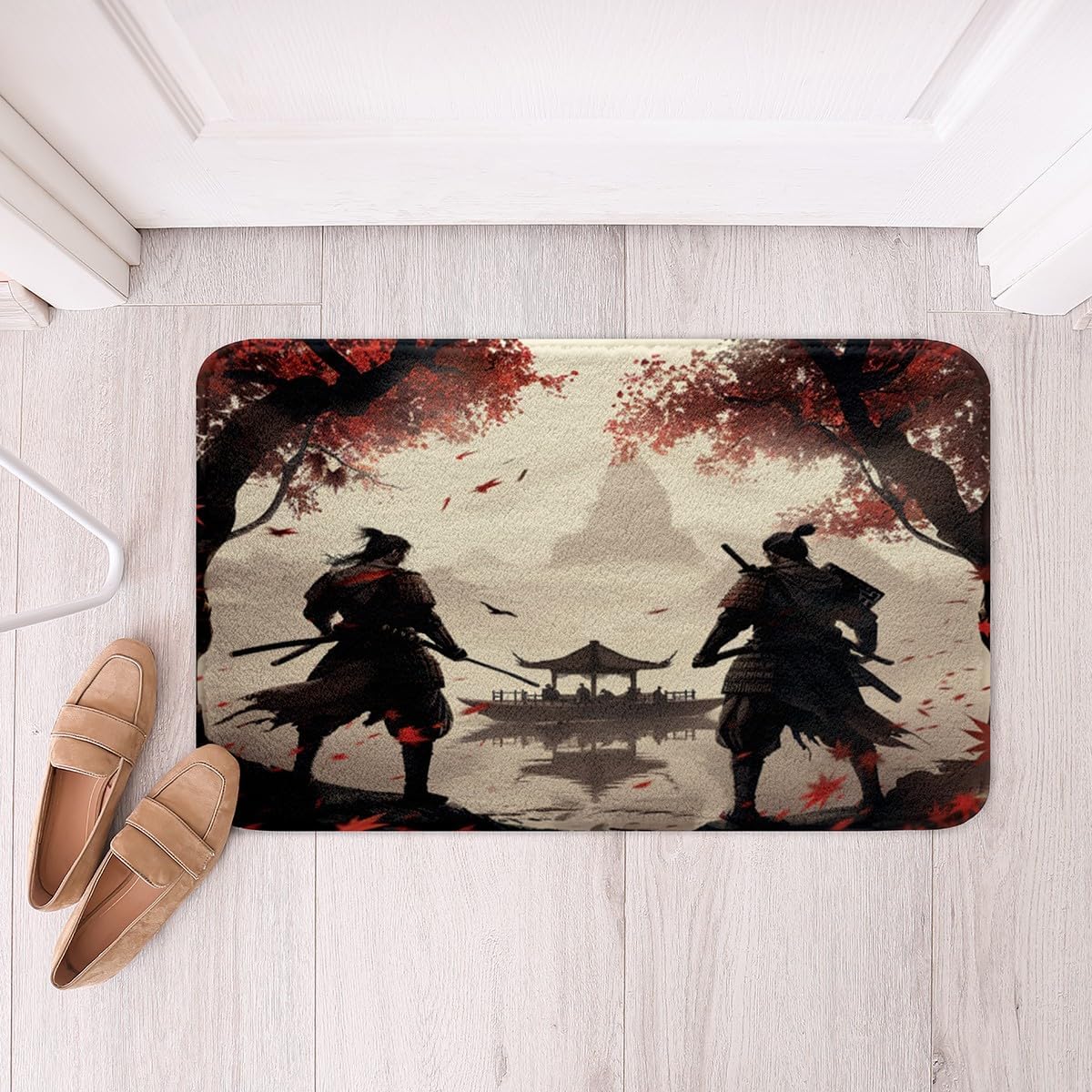 Feelyou Japanese Samurai Bath Mat 16x24 Inch