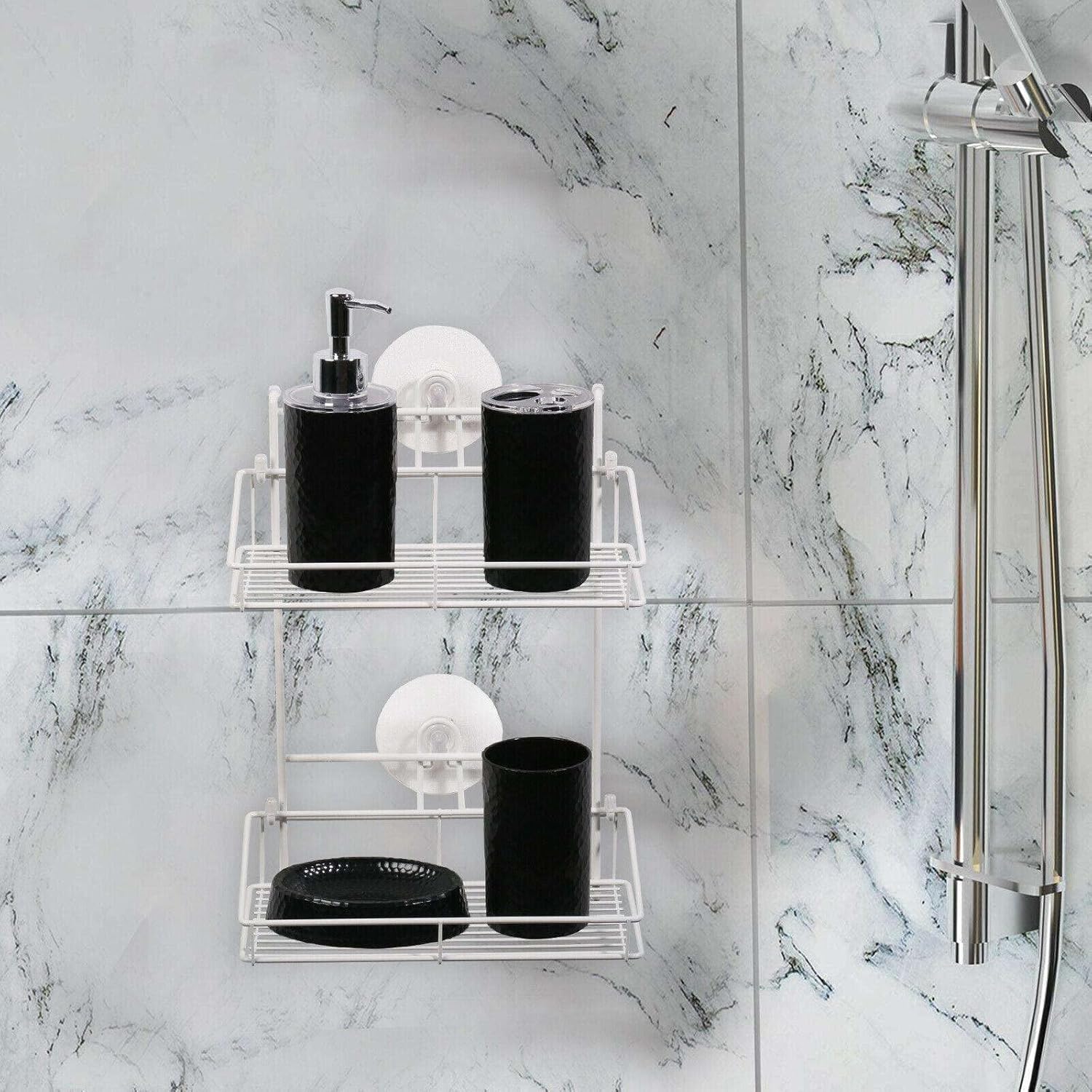 FINANCIALLY LIT Bathroom Corner Shelf Organizer