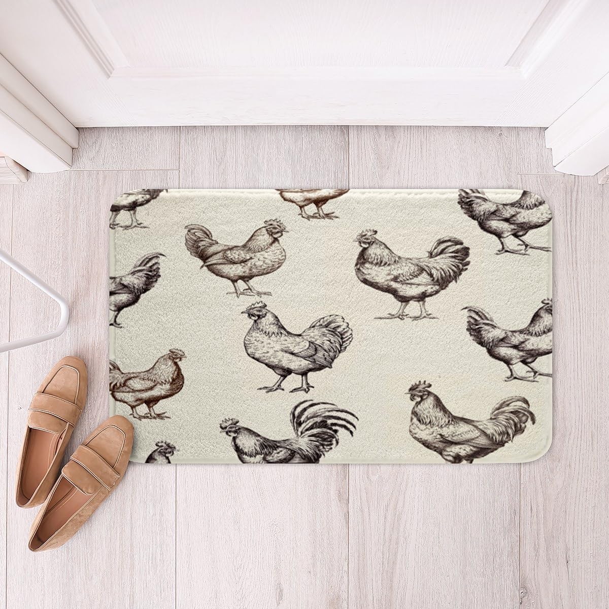 Feelyou 3D Printed Chicken Rooster Bath Mat 16x24 Inch