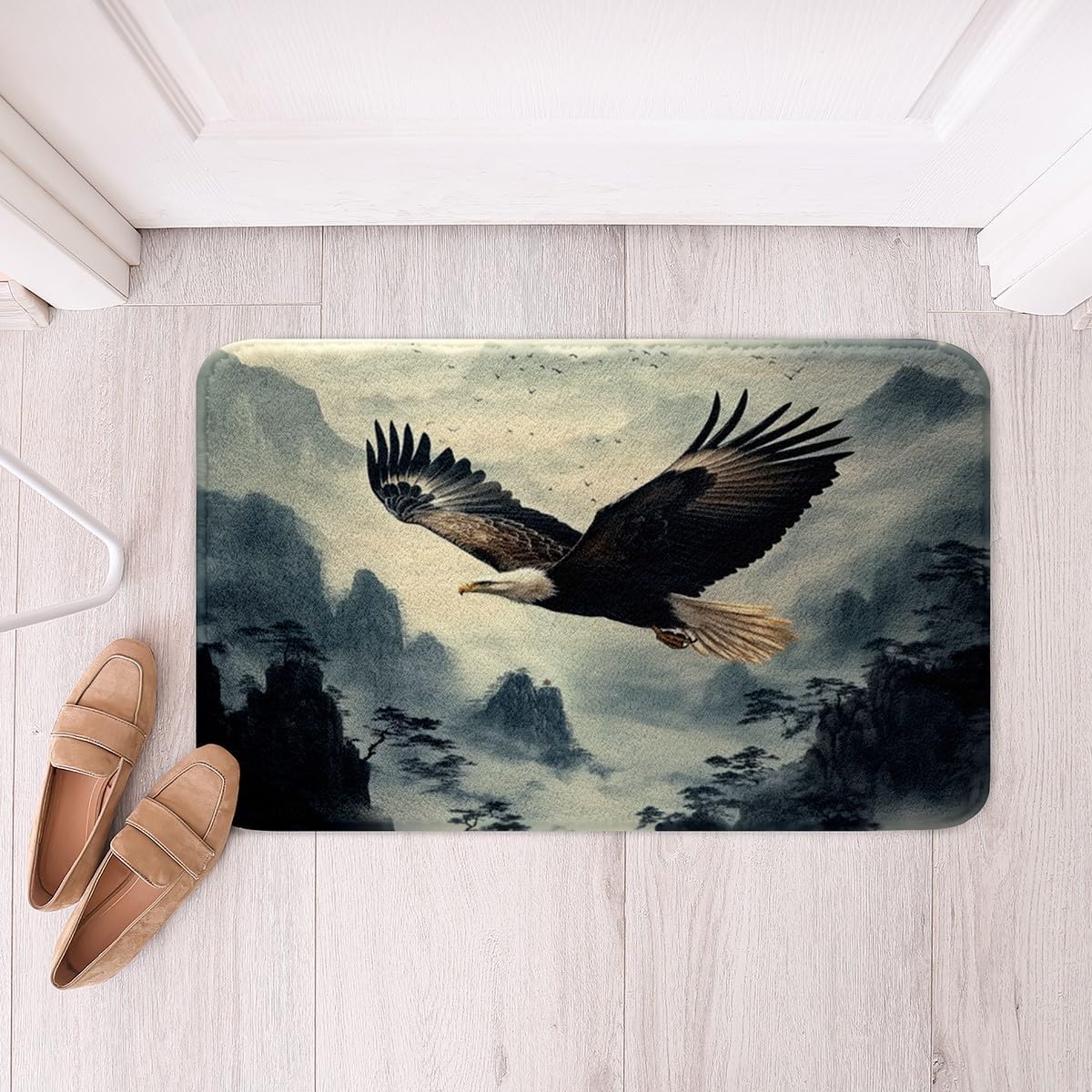 Eagle Bathroom Rugs 16X24 Non Slip Beige