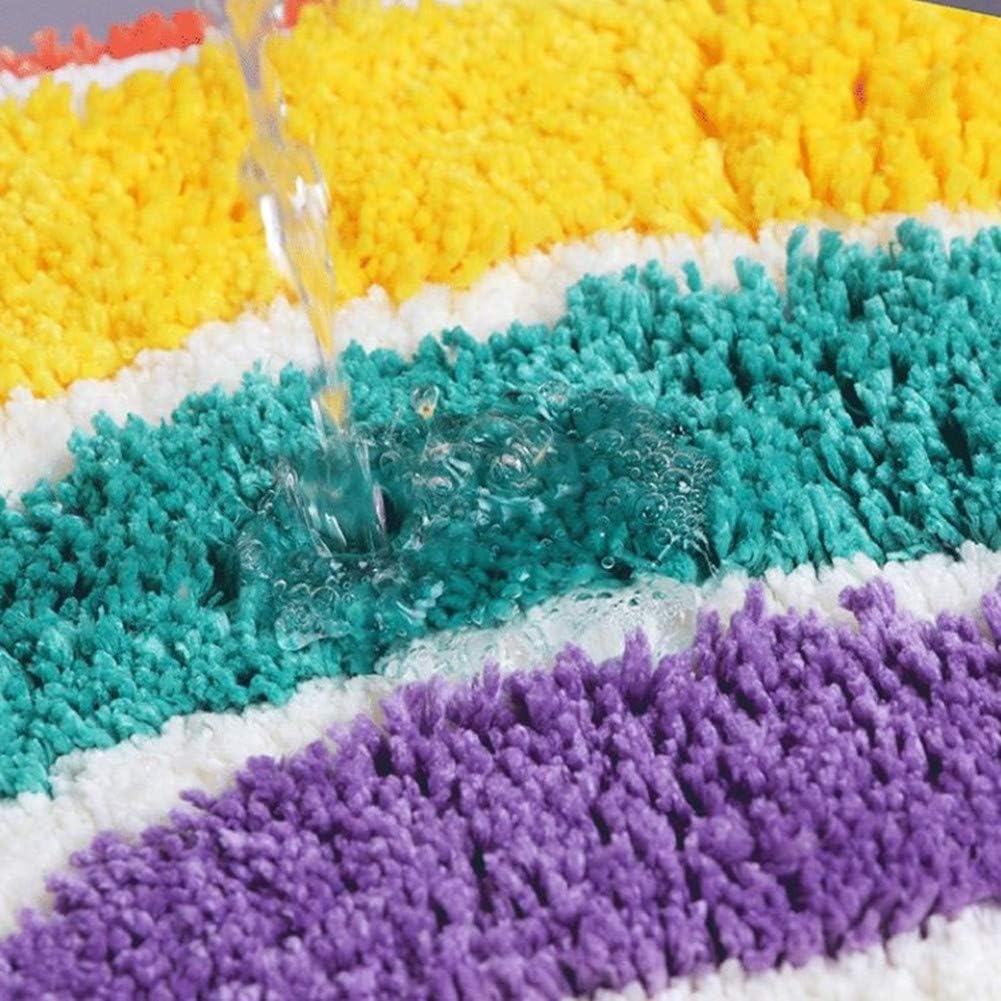 UKELER Rainbow Bath Rug Non Slip Absorbent Mat