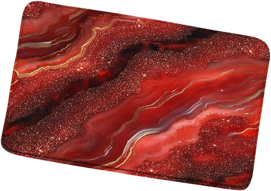 Modern Marble Bath Mat 16x24 Inch Luxury Design