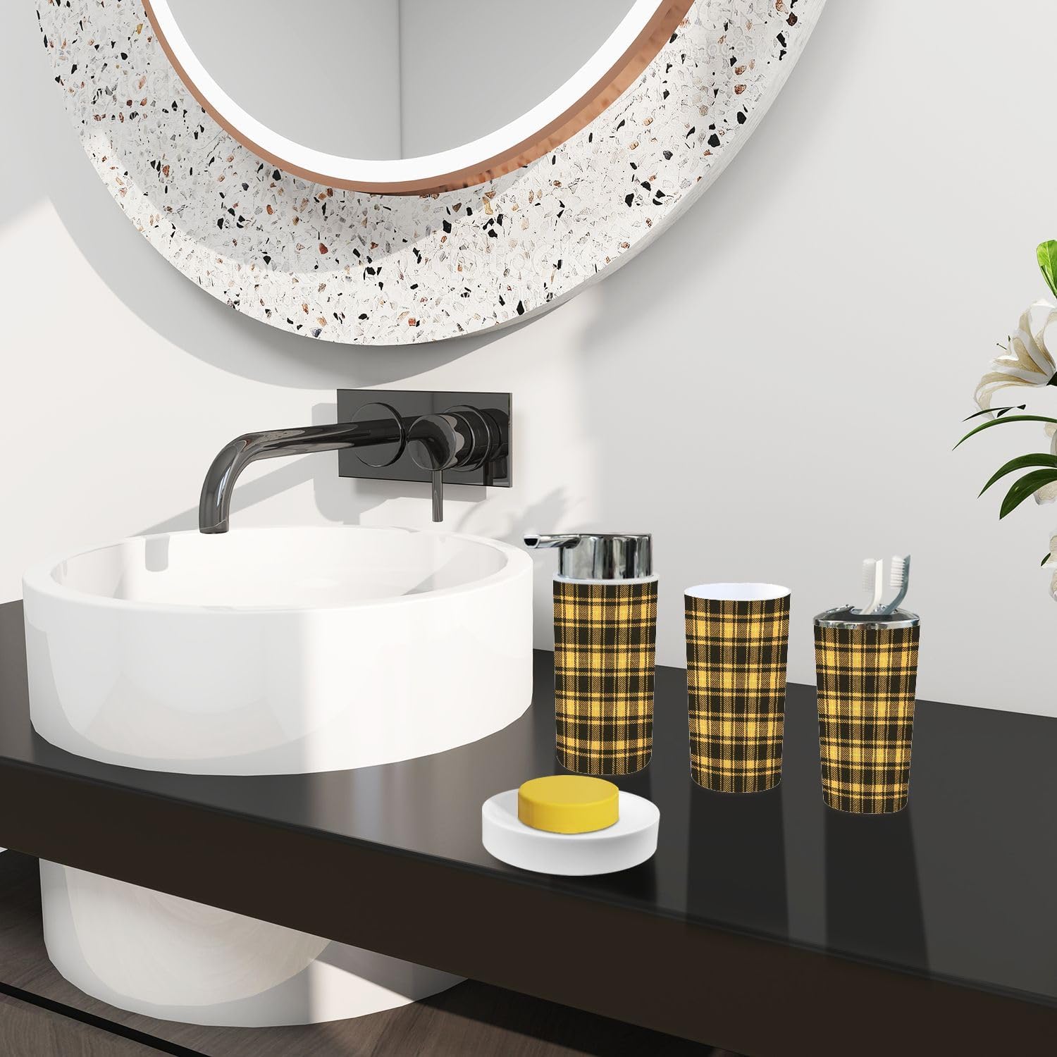 Boho Halloween Bathroom Accessory Set 6 Piece 1