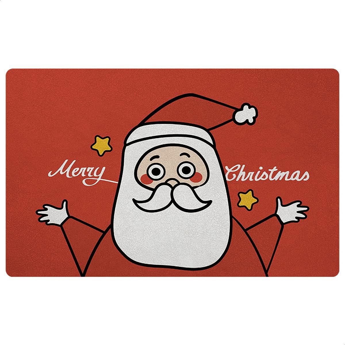 Tyrafry Christmas Bathroom Rug with Santa Design