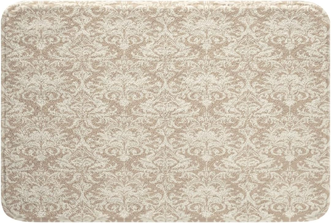 Feelyou 16x24 Inch Jacquard Bath Mat Brown